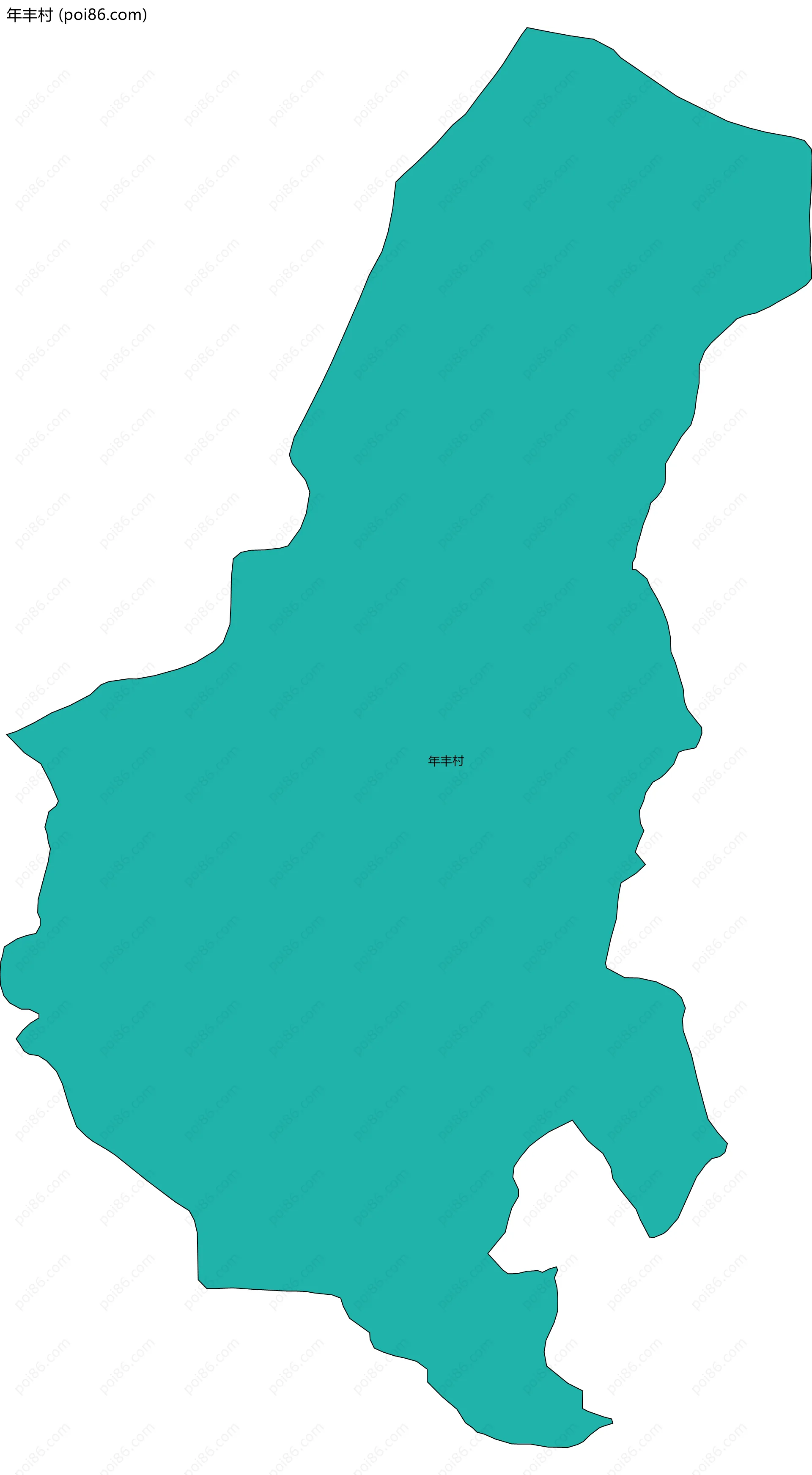 年丰村边界地图