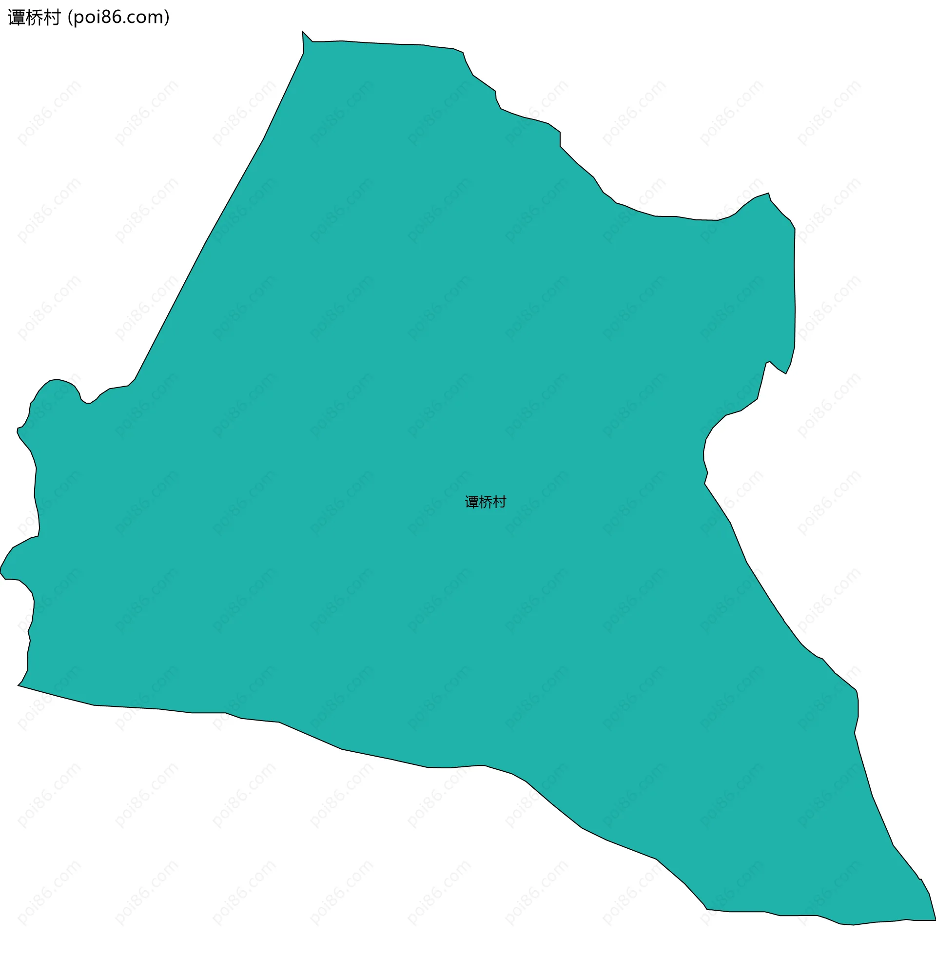 谭桥村边界地图