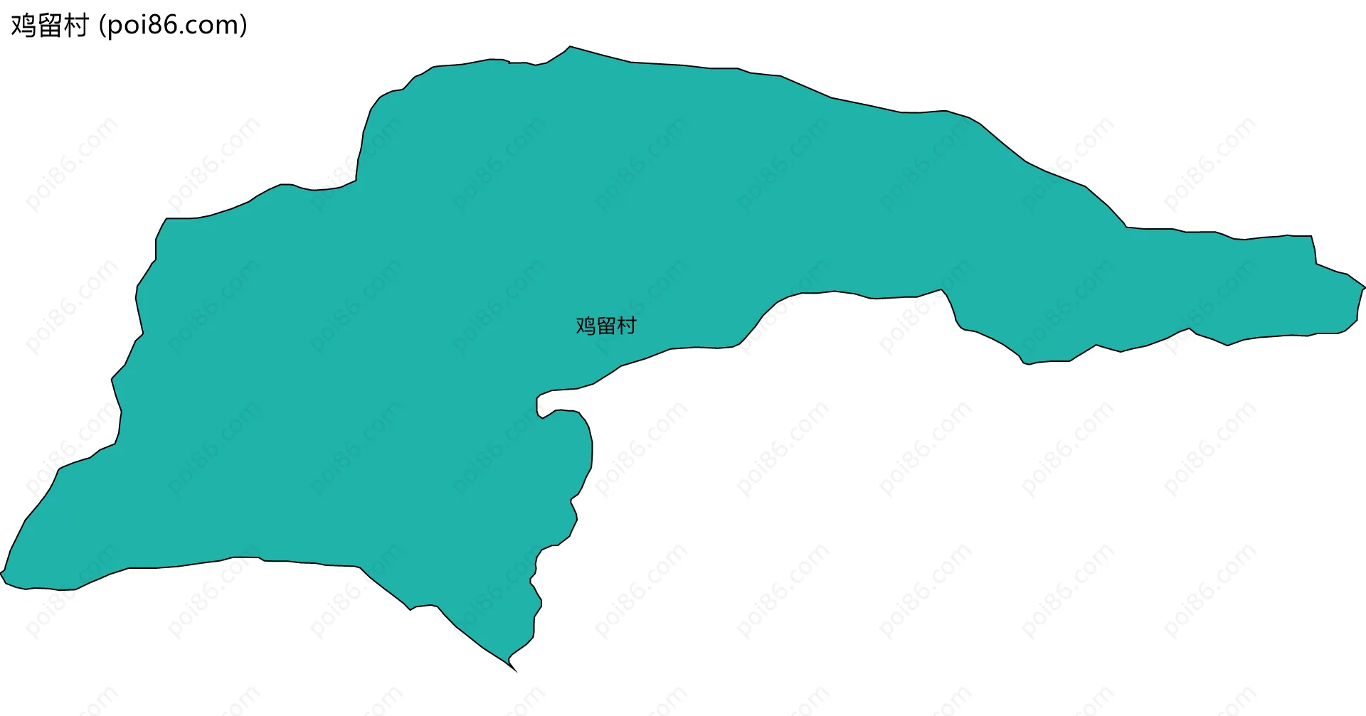 鸡留村边界地图