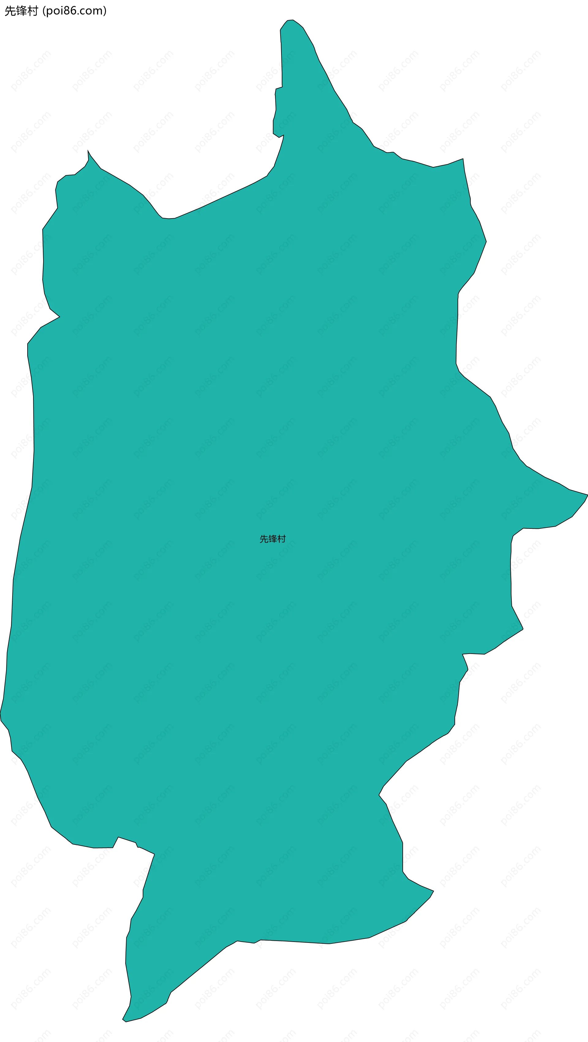 先锋村边界地图