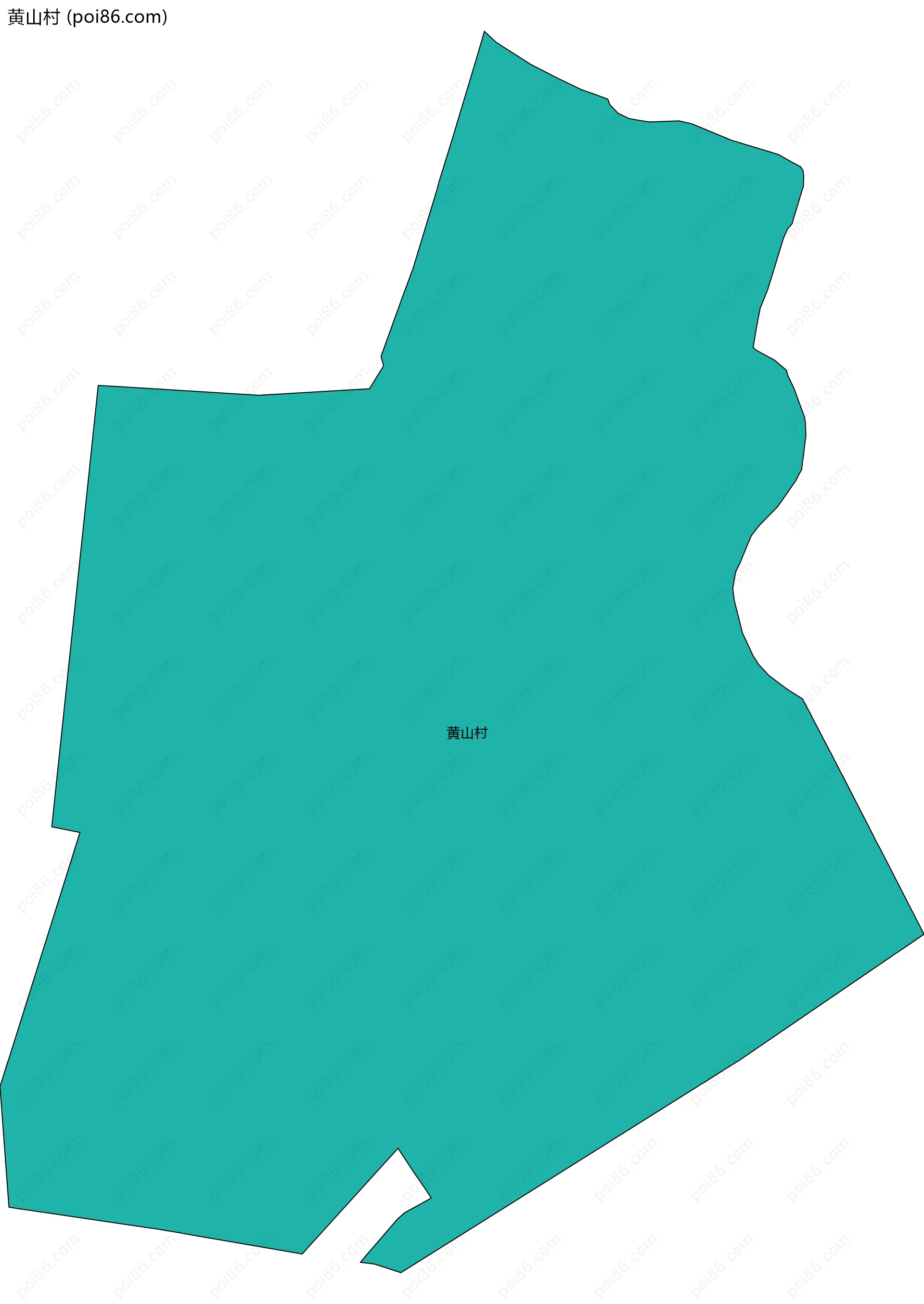 黄山村边界地图