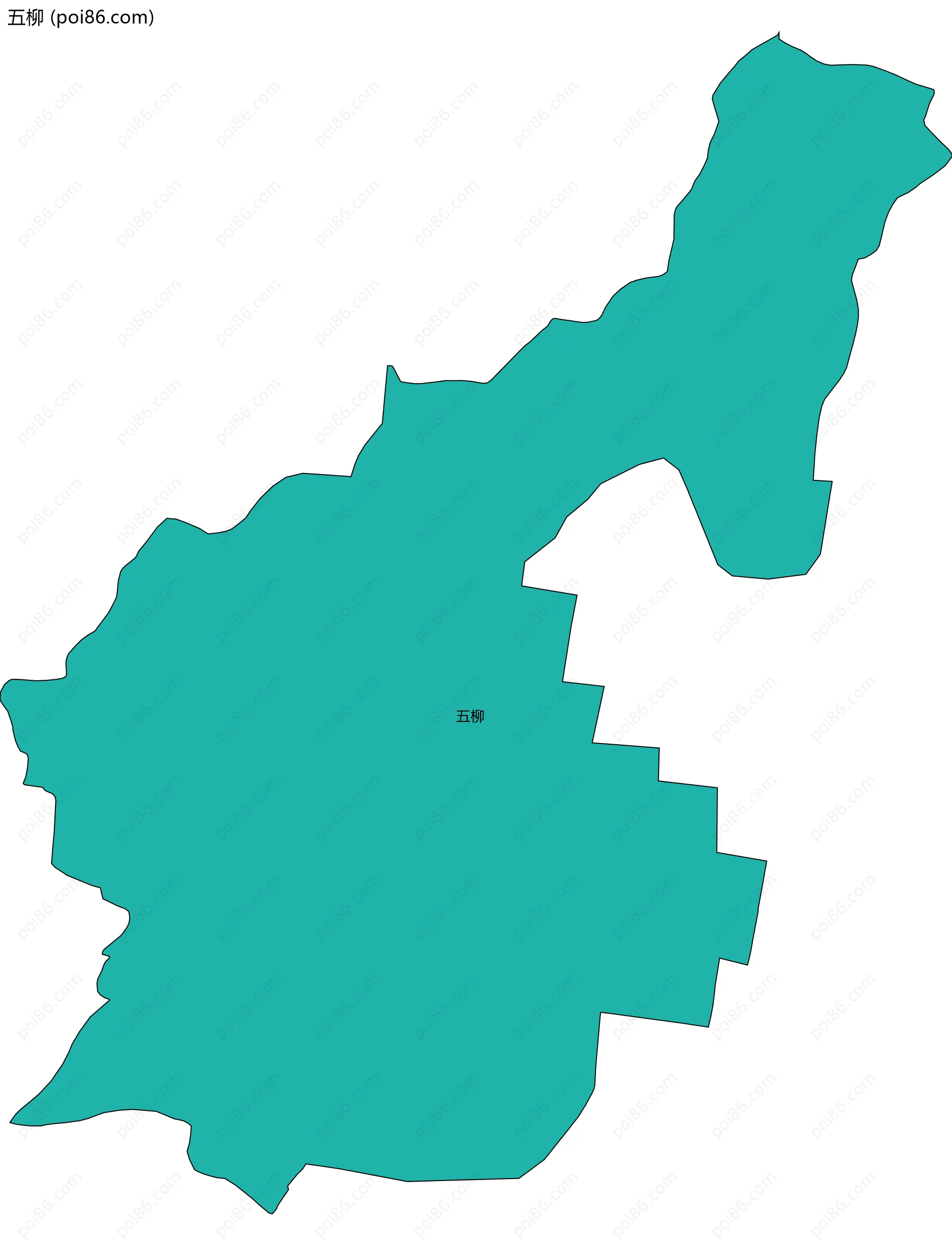 五柳边界地图
