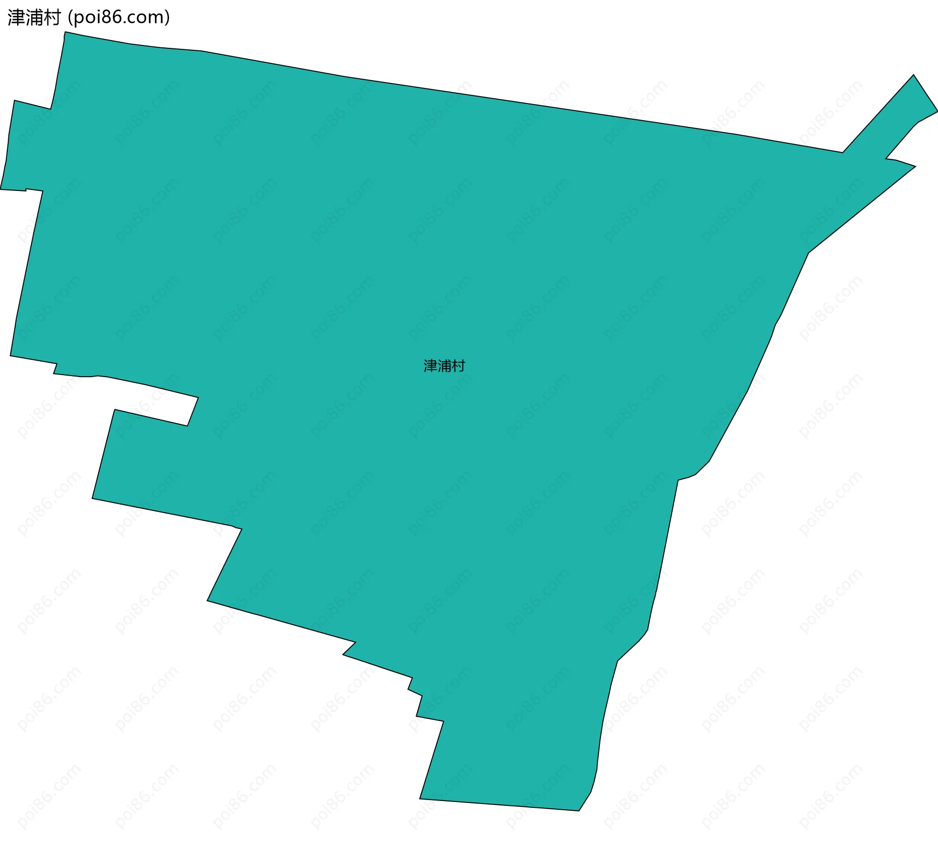 津浦村边界地图