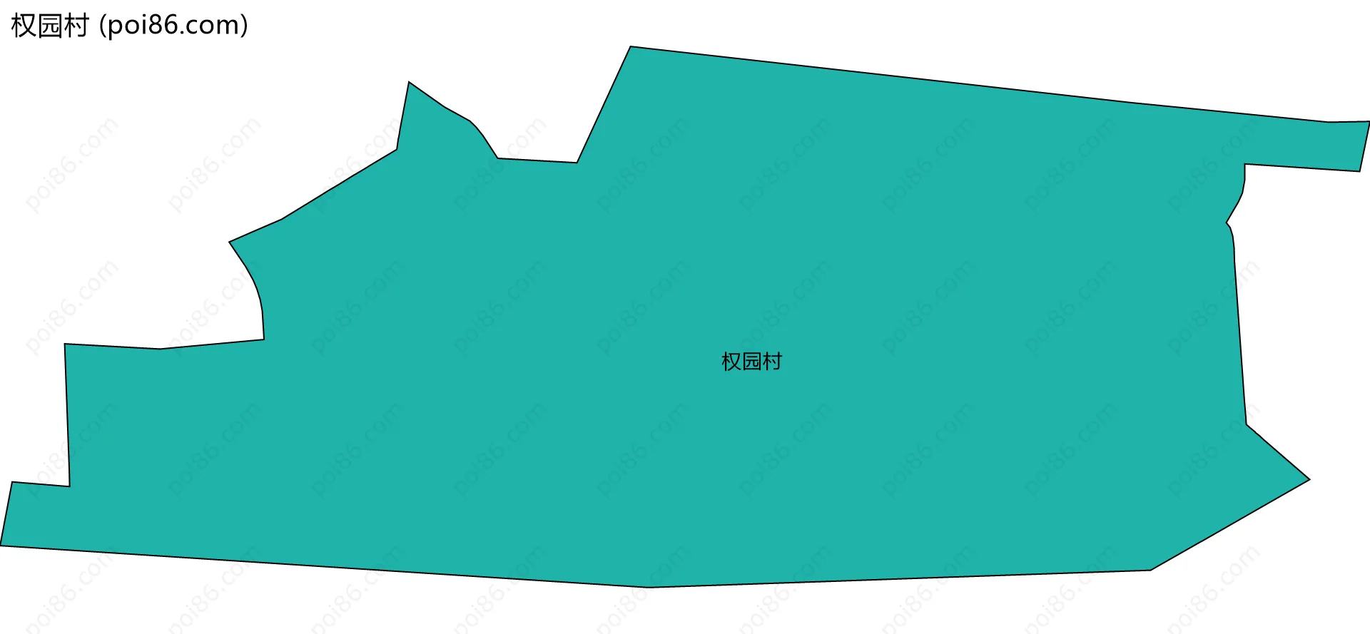 权园村边界地图