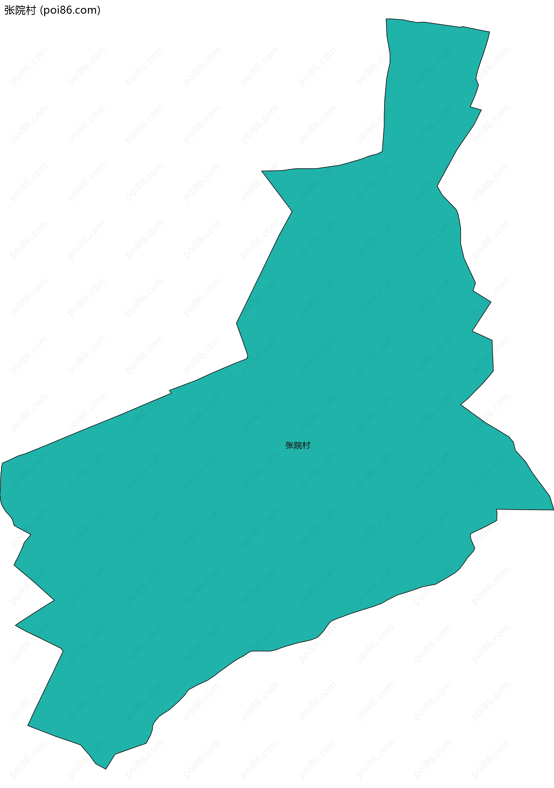 张院村边界地图