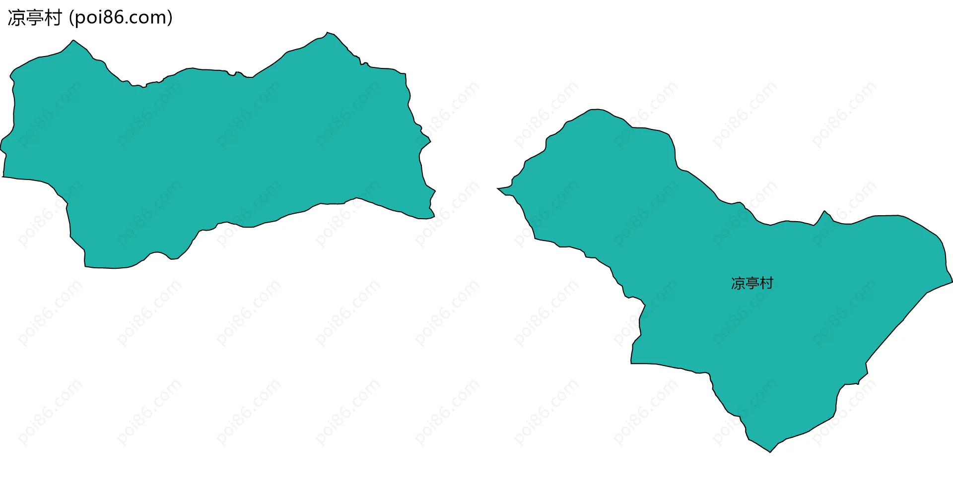 凉亭村边界地图