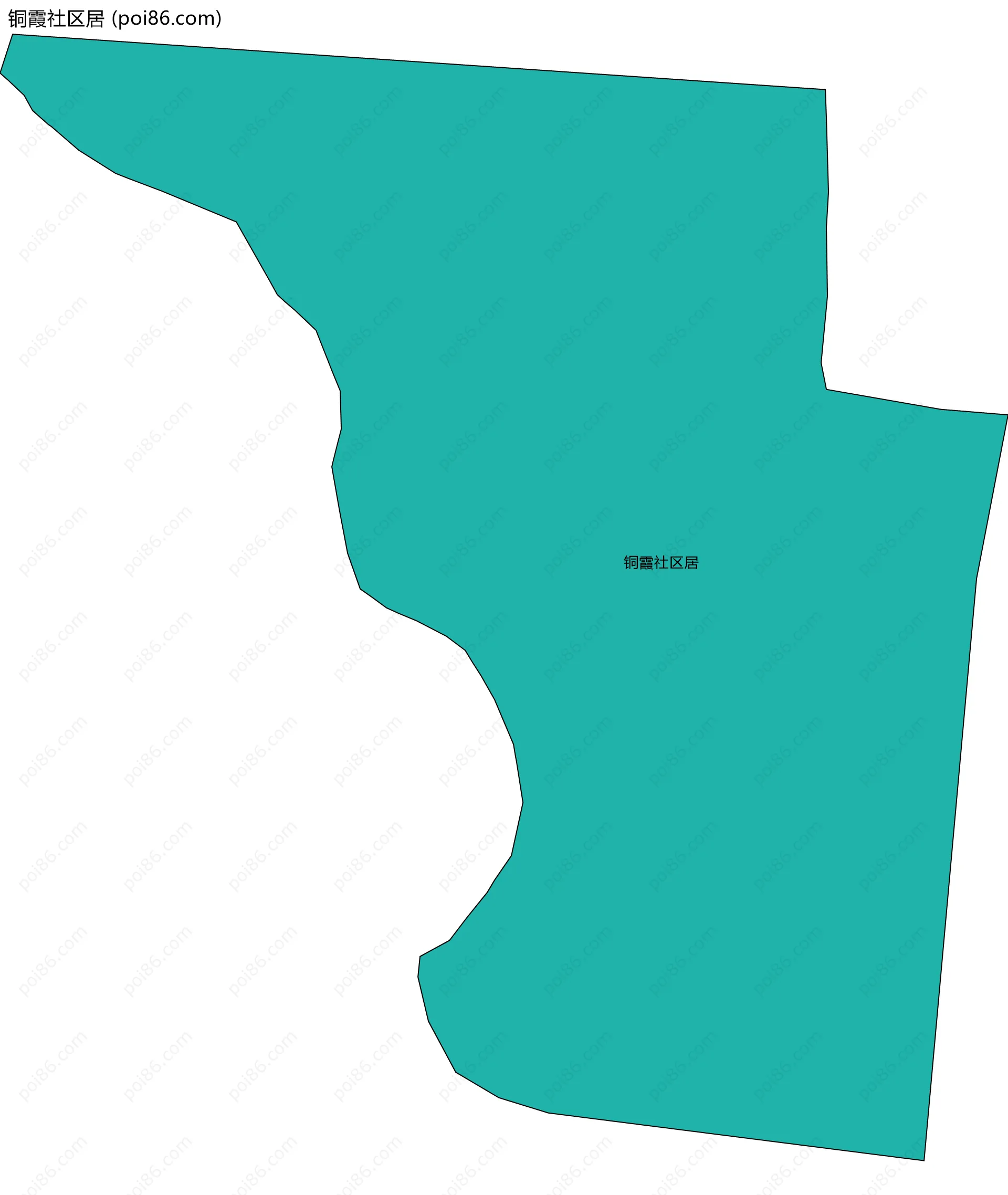 铜霞社区居边界地图