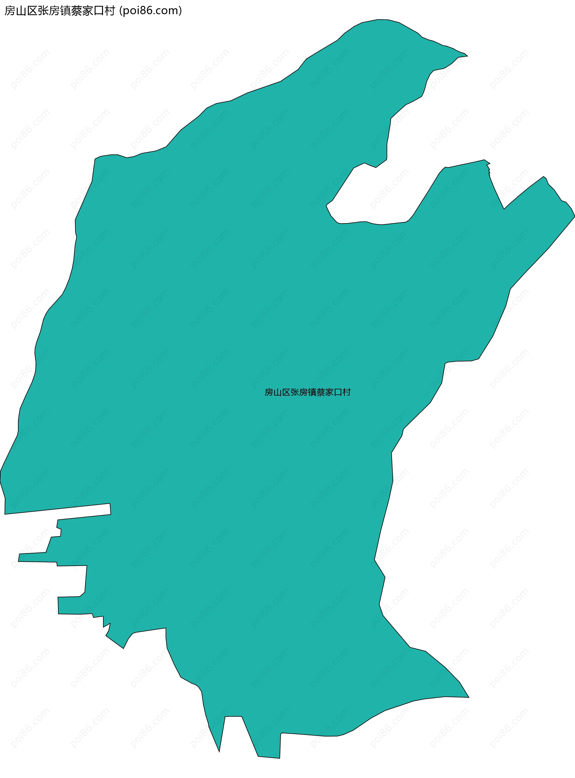 房山区张房镇蔡家口村边界地图