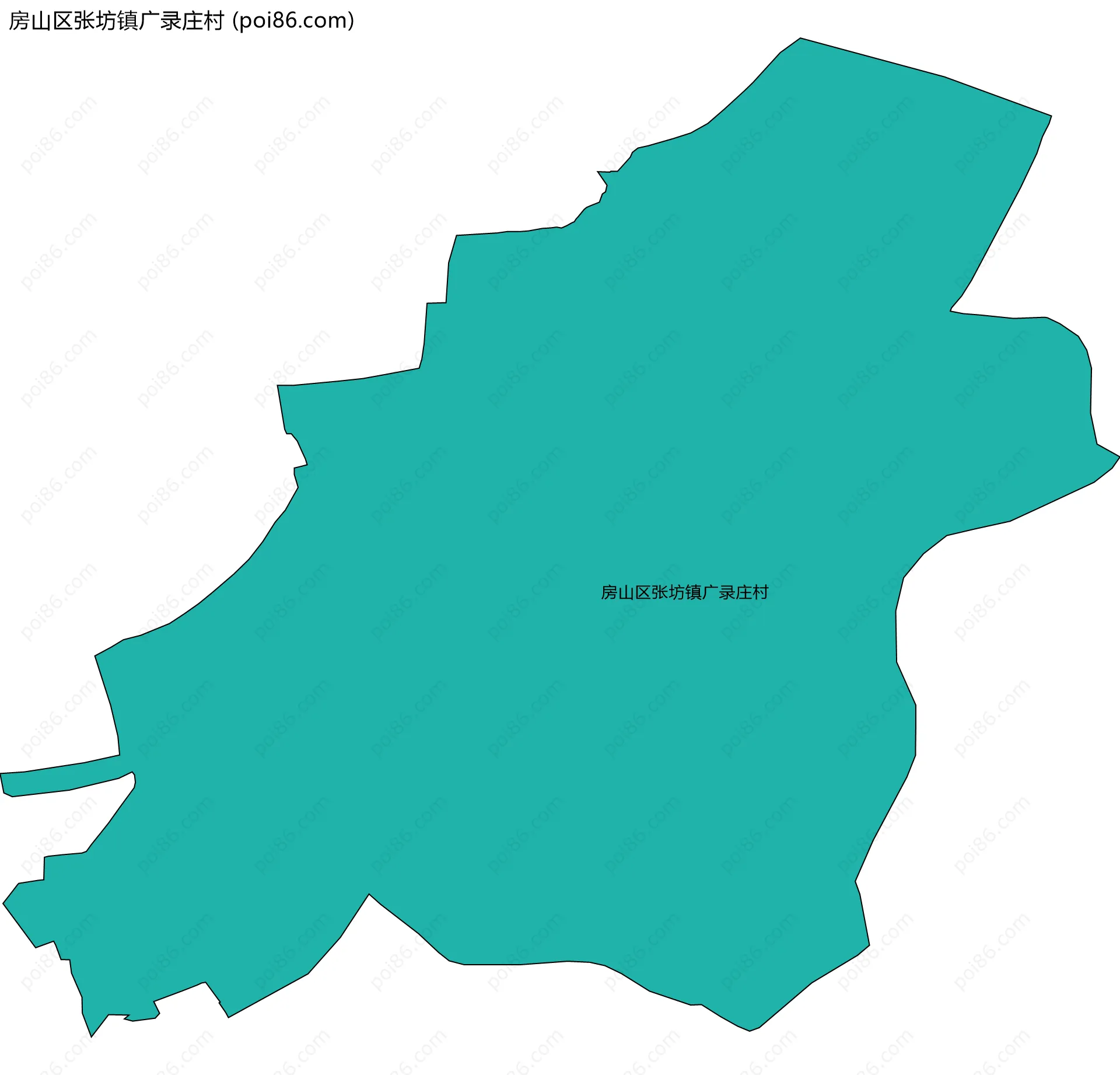 房山区张坊镇广录庄村边界地图