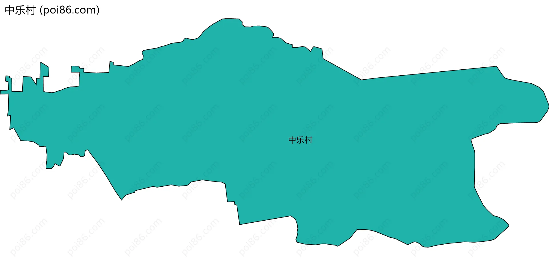 中乐村边界地图