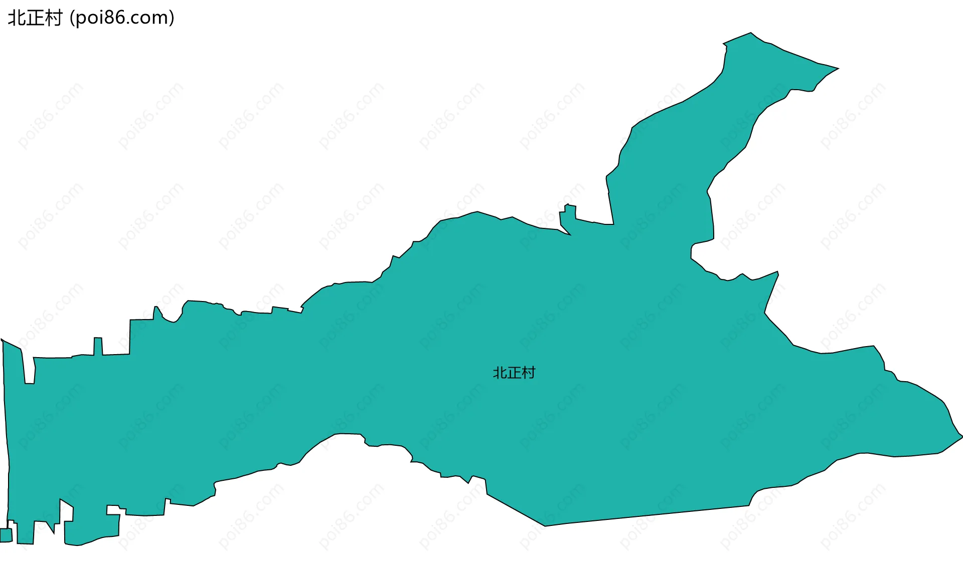北正村边界地图