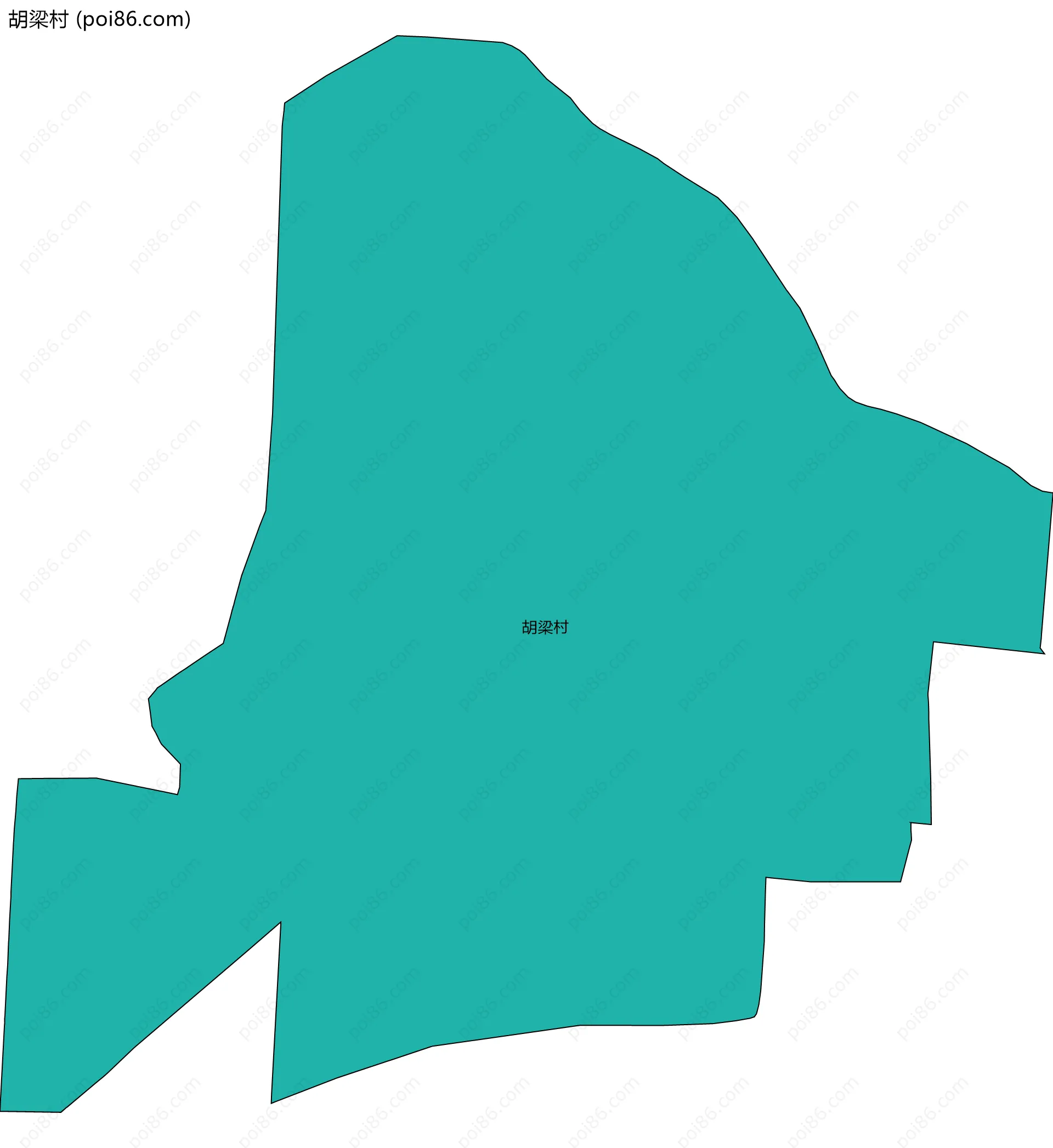 胡梁村边界地图