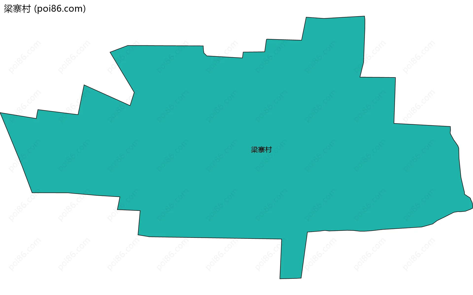 梁寨村边界地图