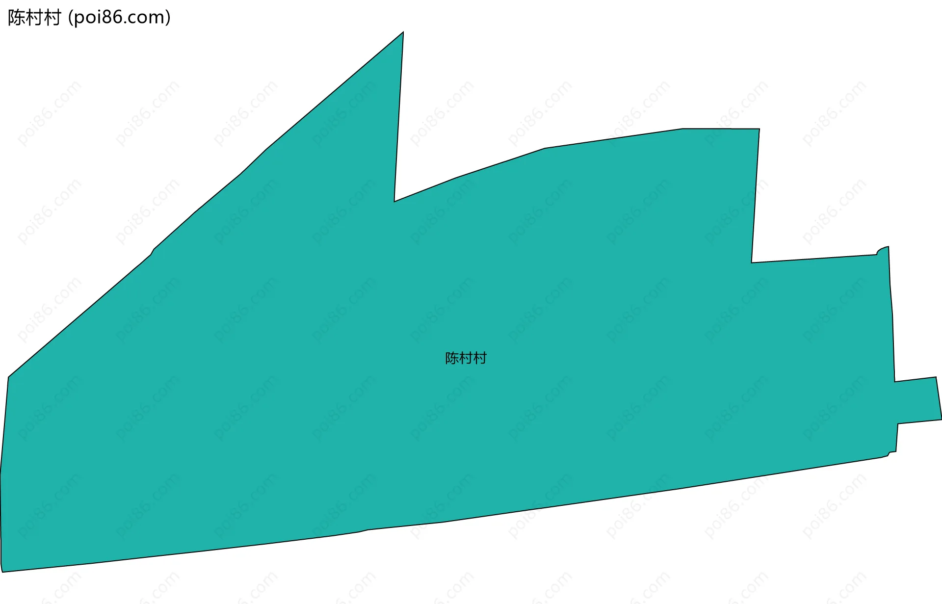 陈村村边界地图