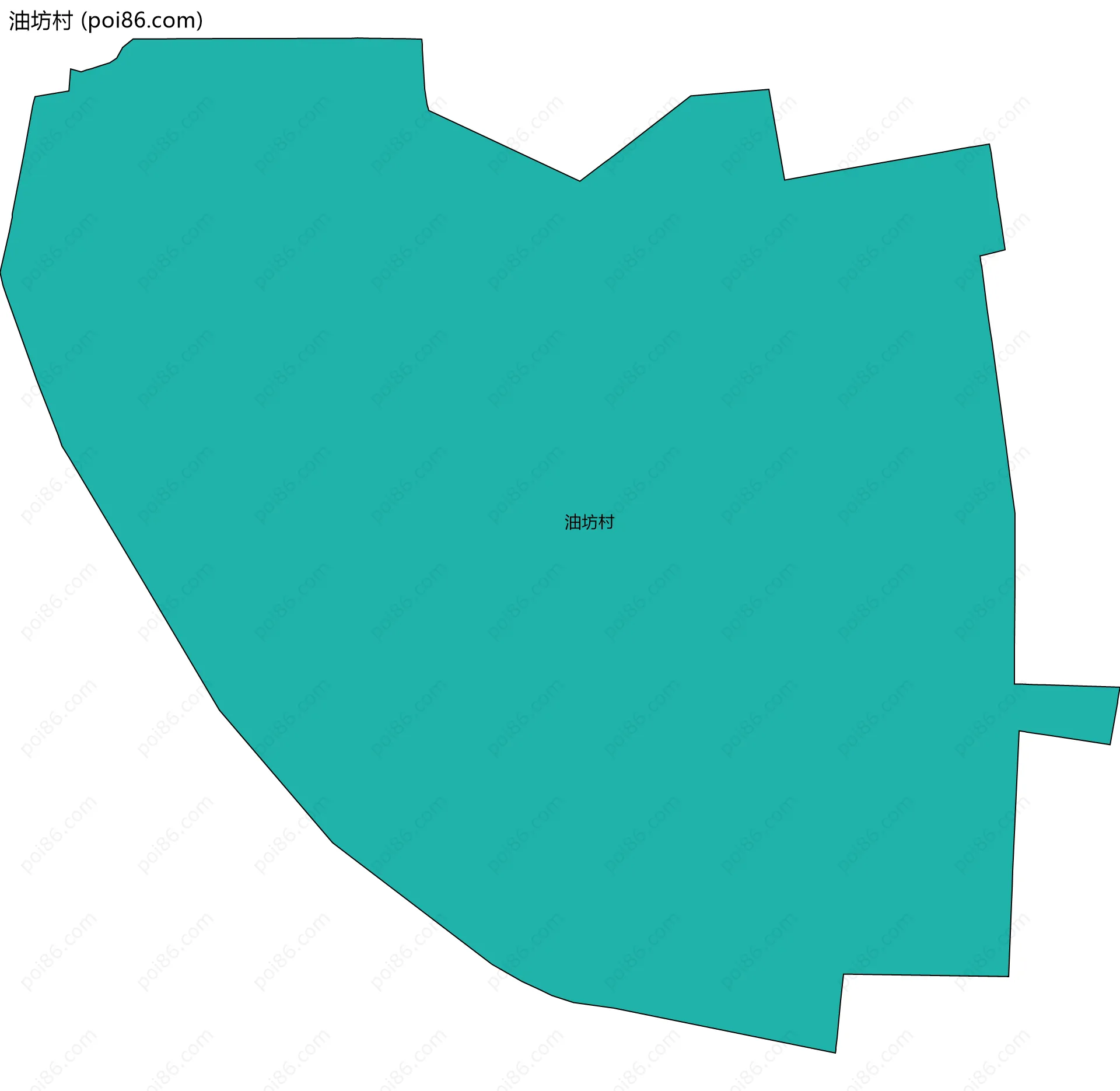 油坊村边界地图