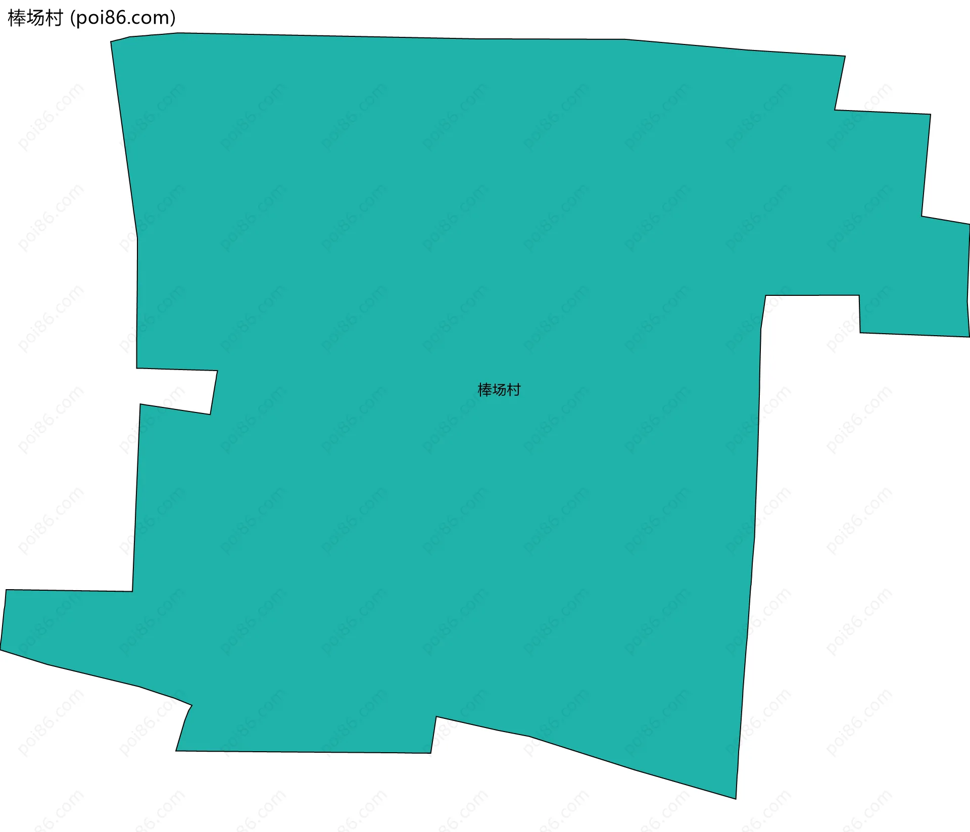 棒场村边界地图
