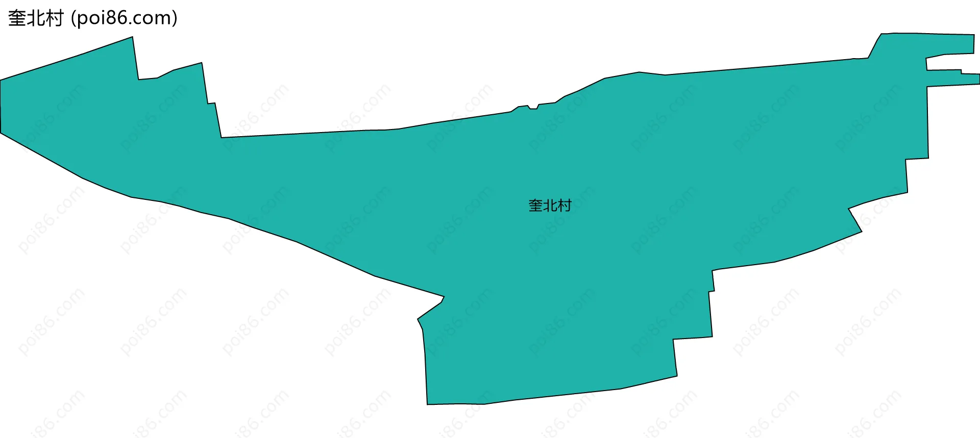 奎北村边界地图