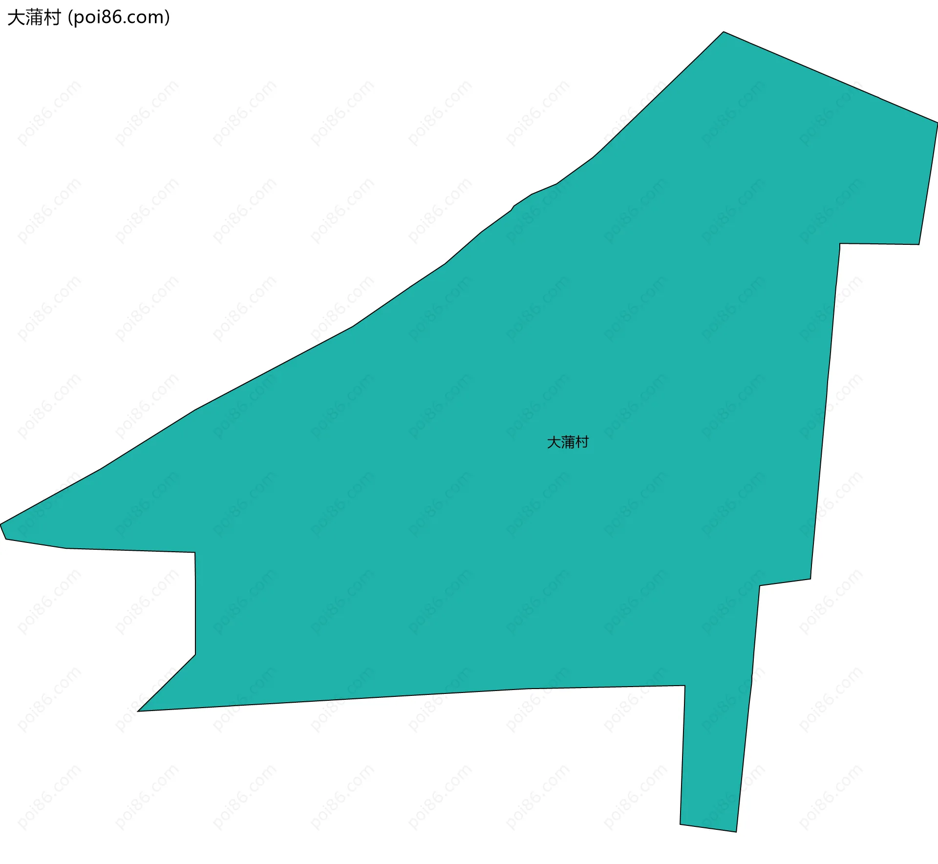 大蒲村边界地图