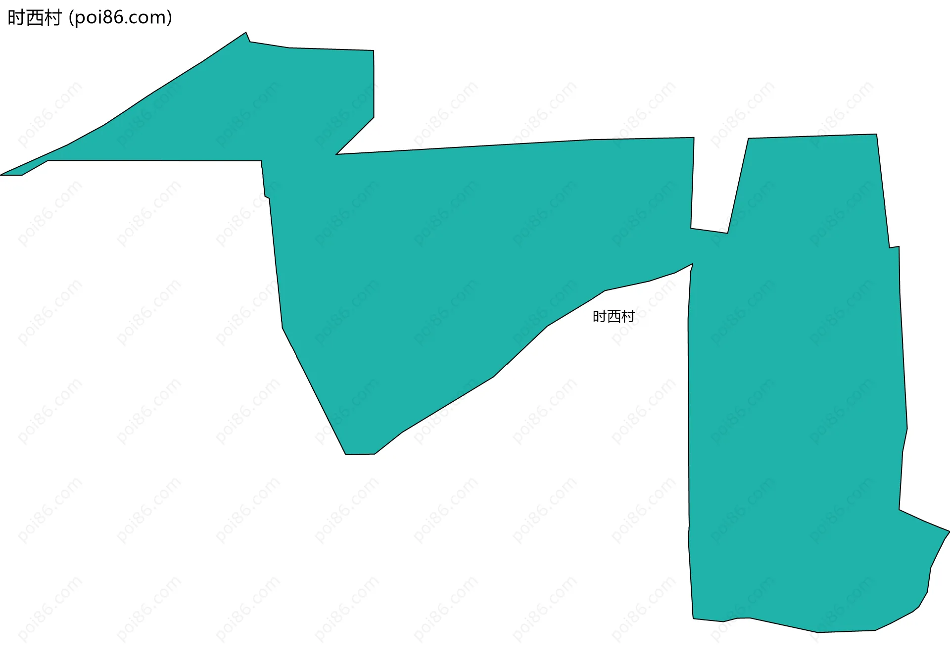 时西村边界地图