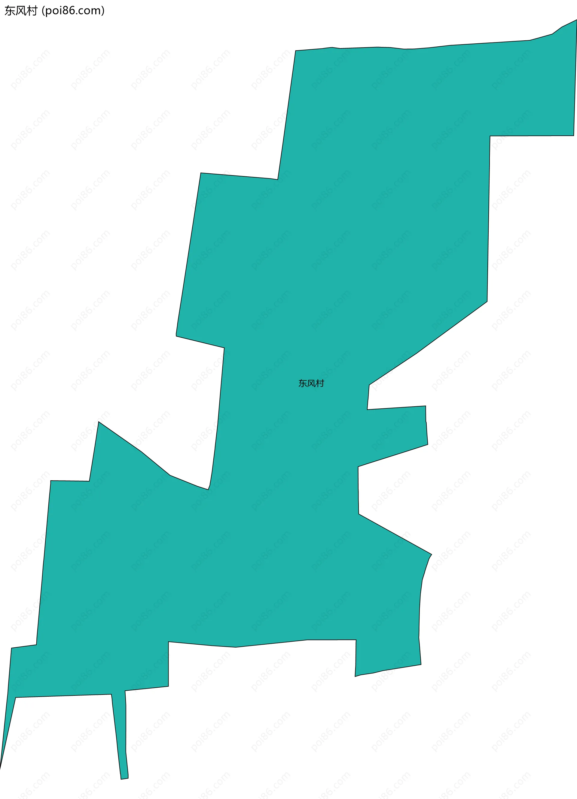 东风村边界地图