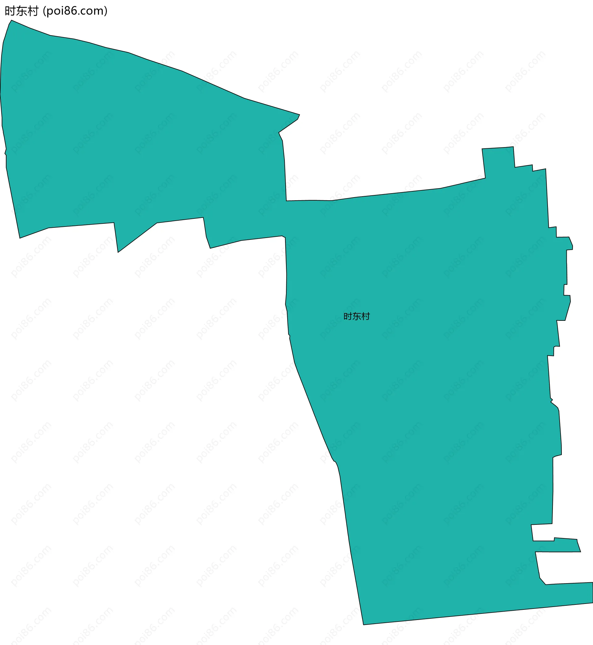 时东村边界地图