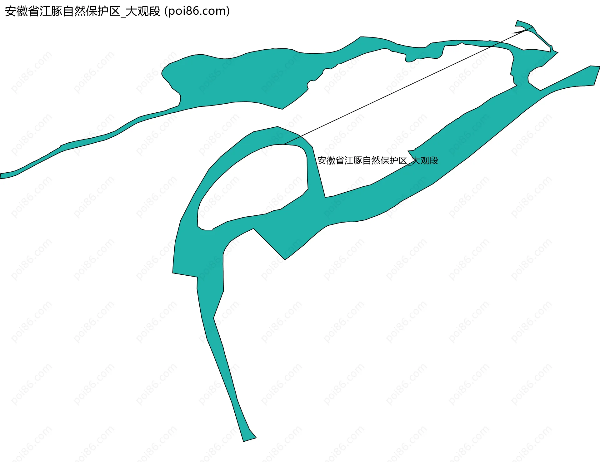 安徽省江豚自然保护区_大观段边界地图