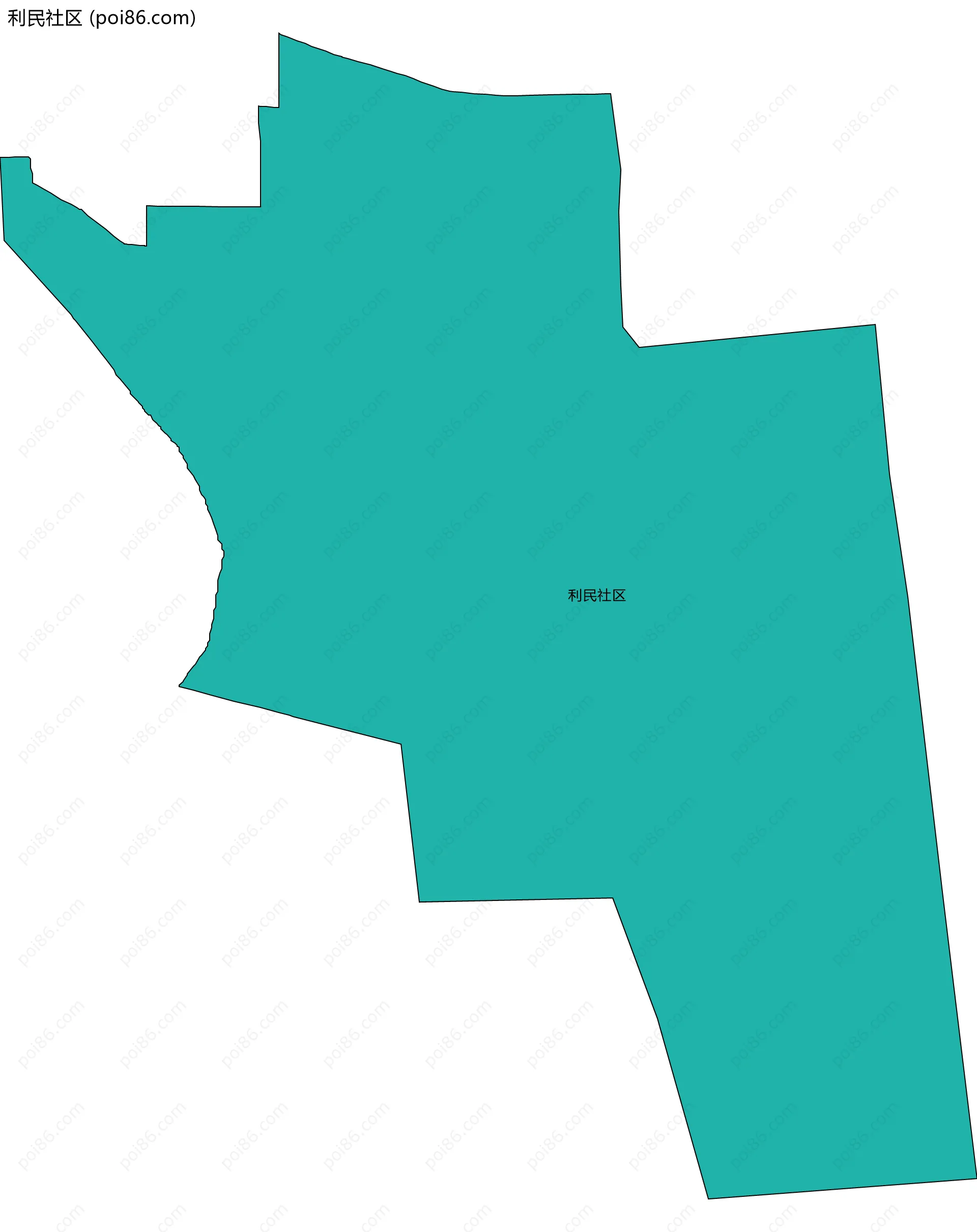 利民社区边界地图