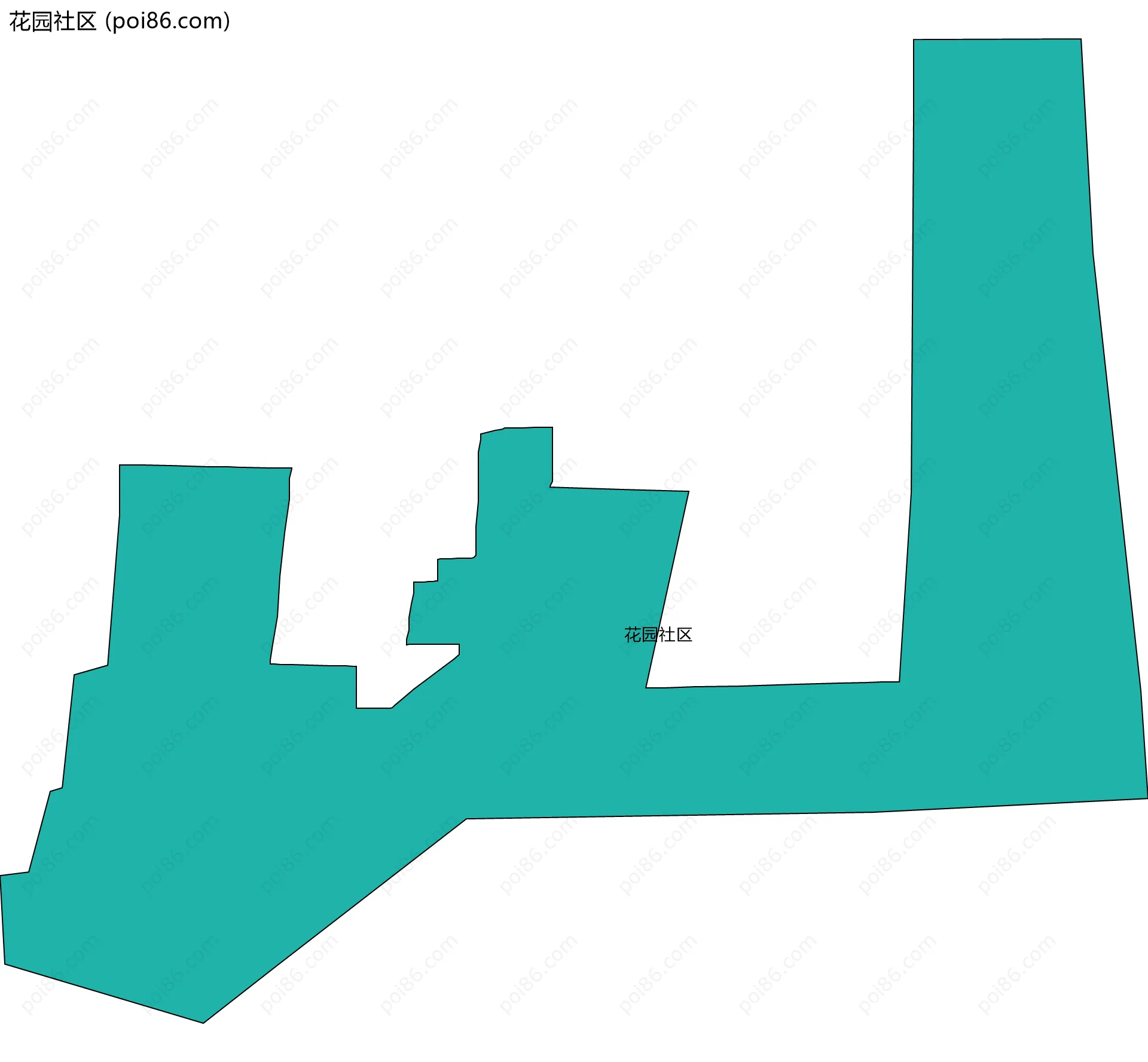 花园社区边界地图
