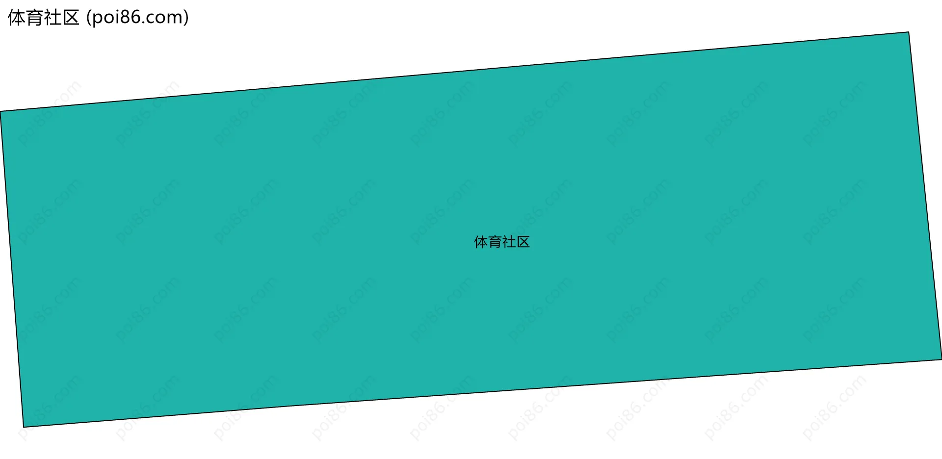 体育社区边界地图