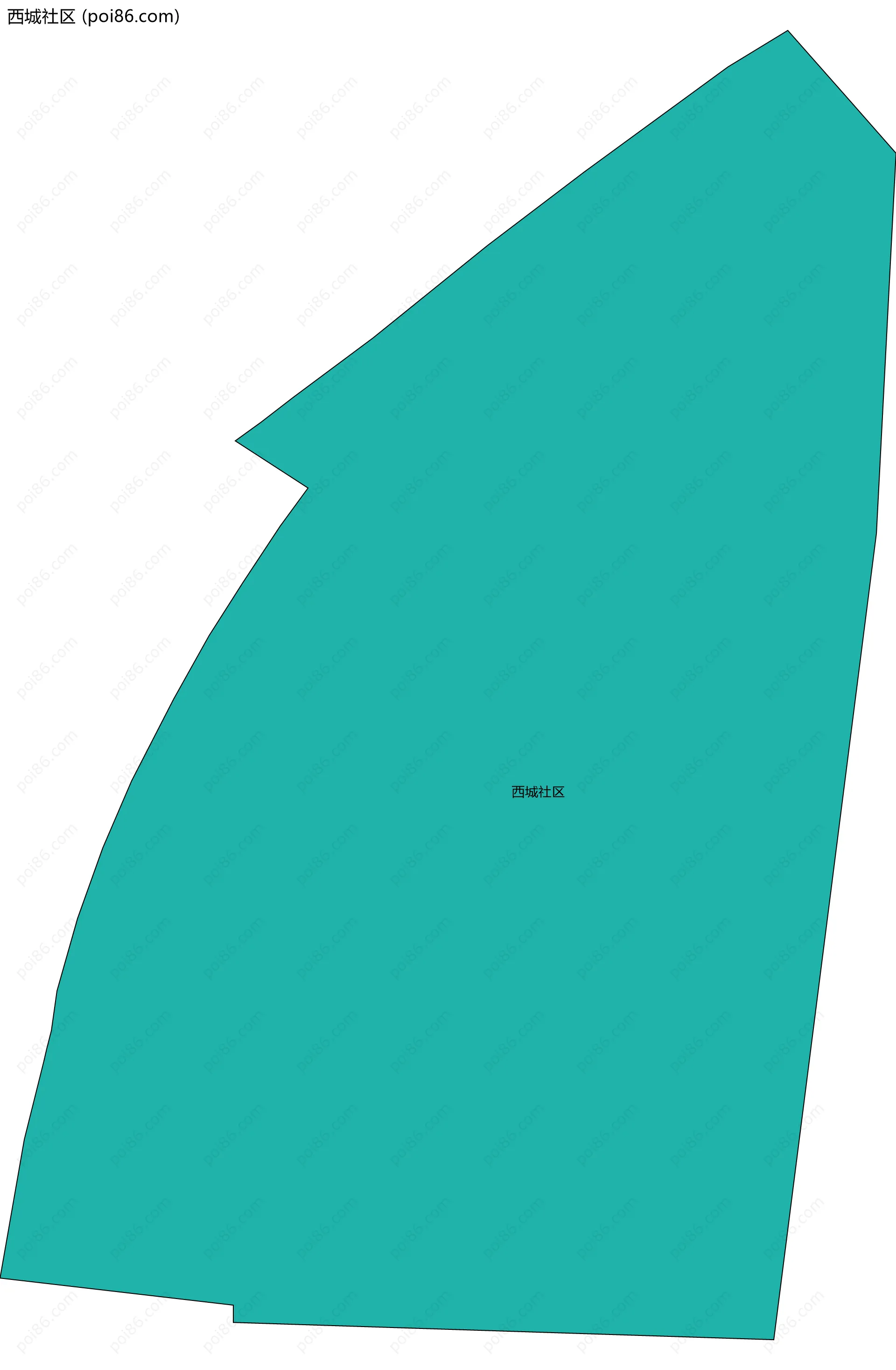 西城社区边界地图