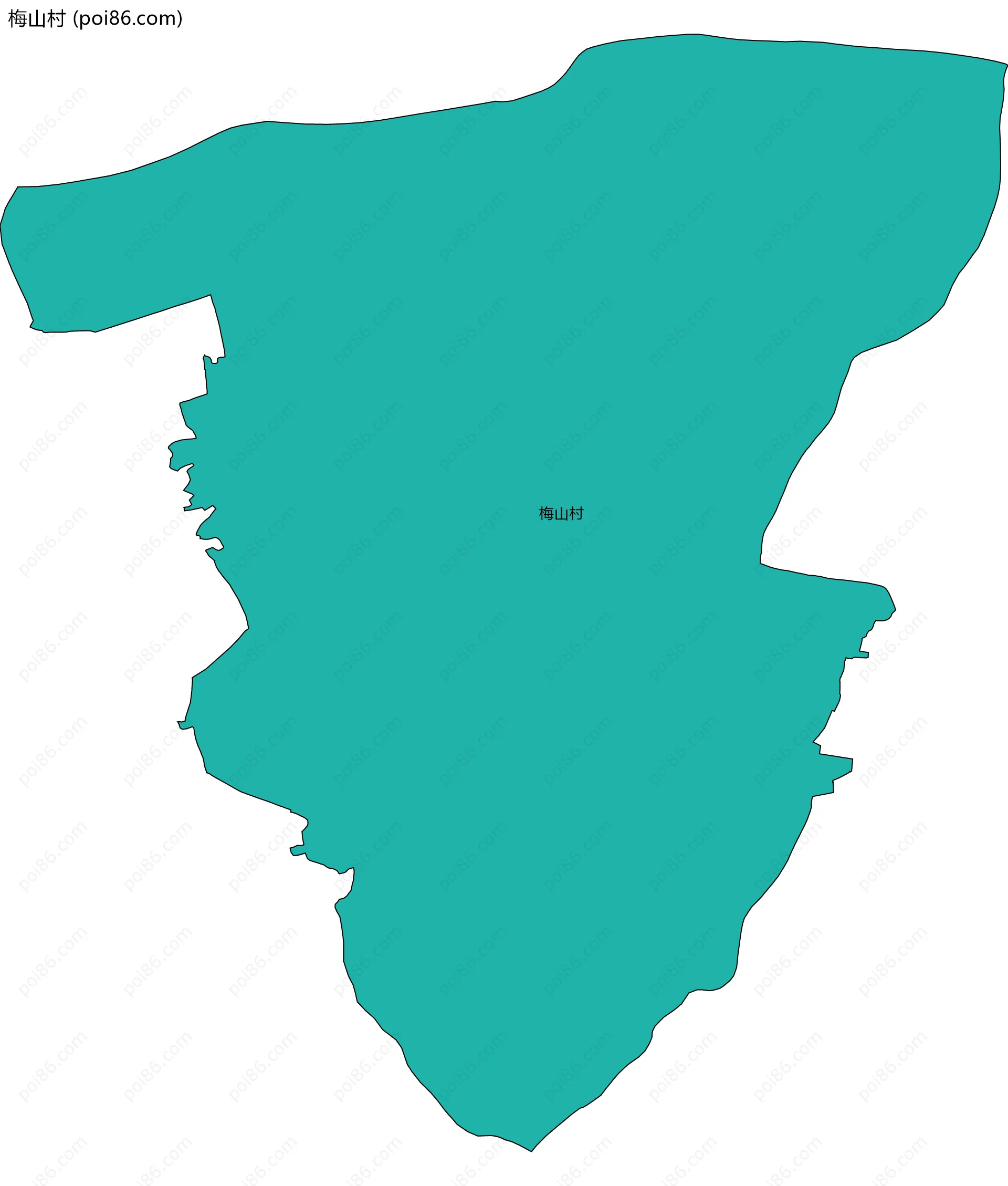 梅山村边界地图