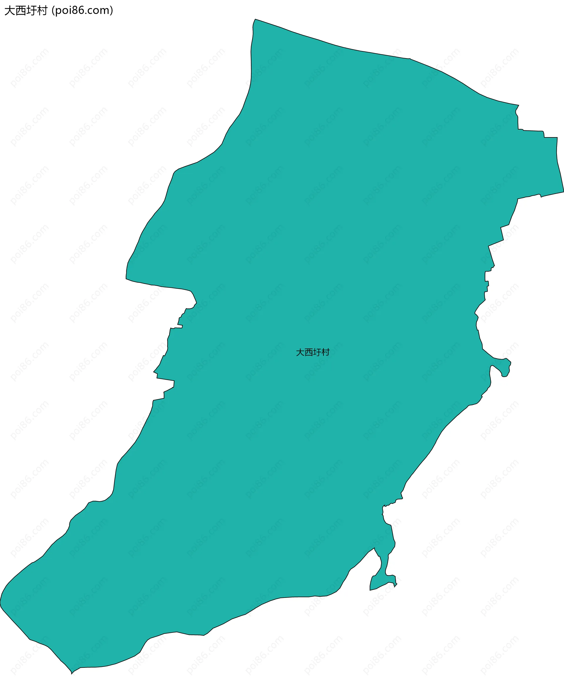 大西圩村边界地图