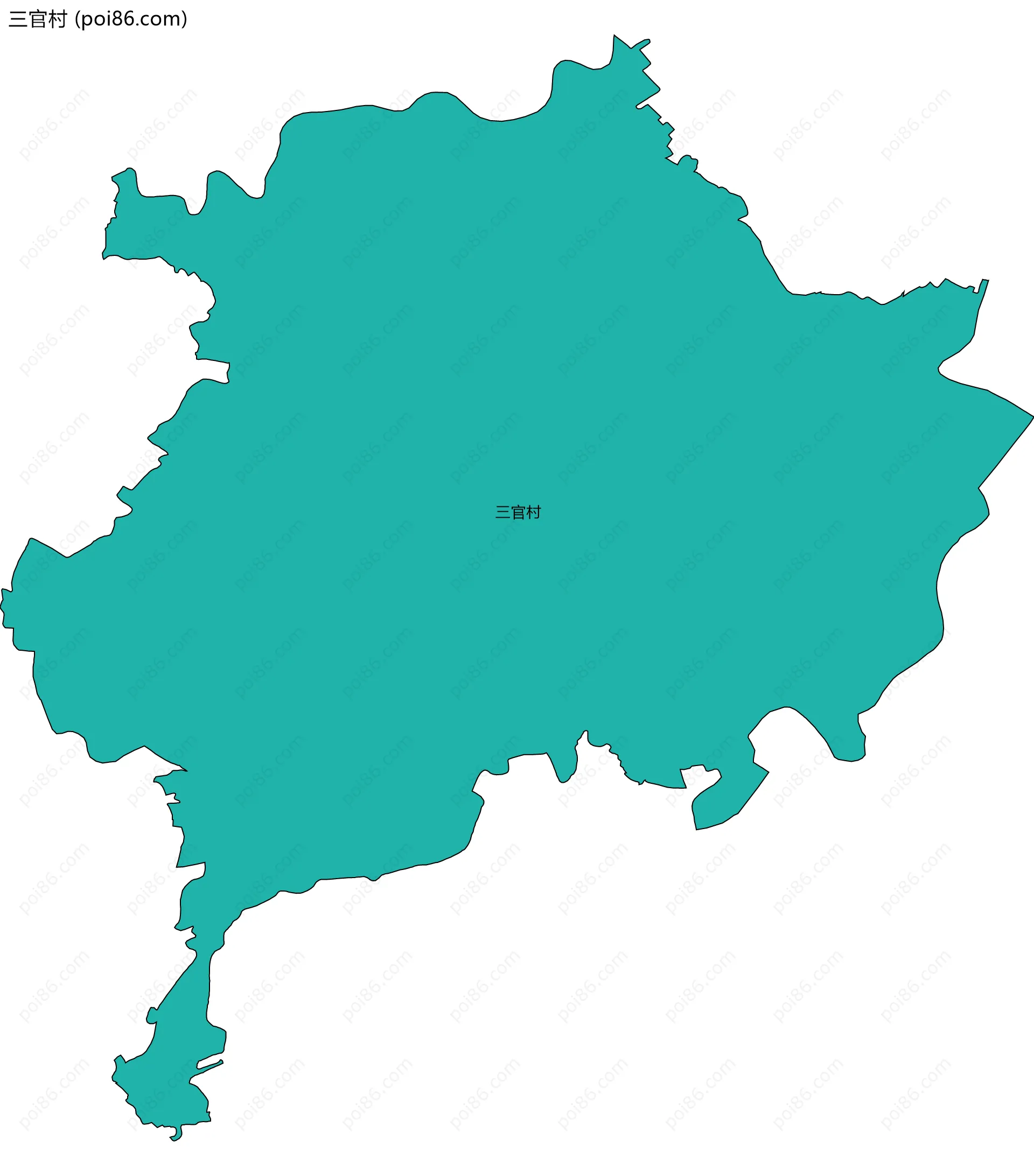 三官村边界地图