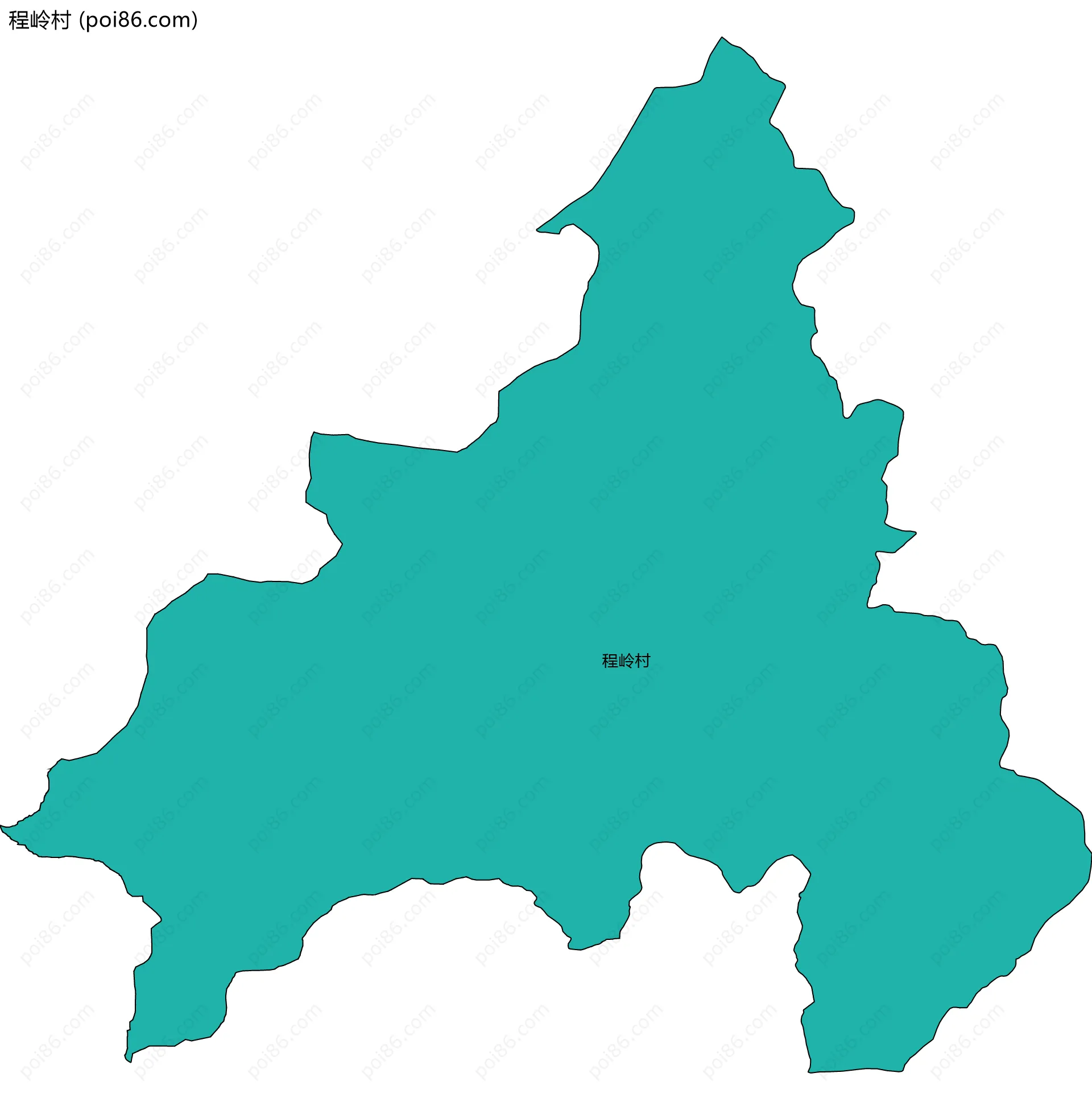 程岭村边界地图