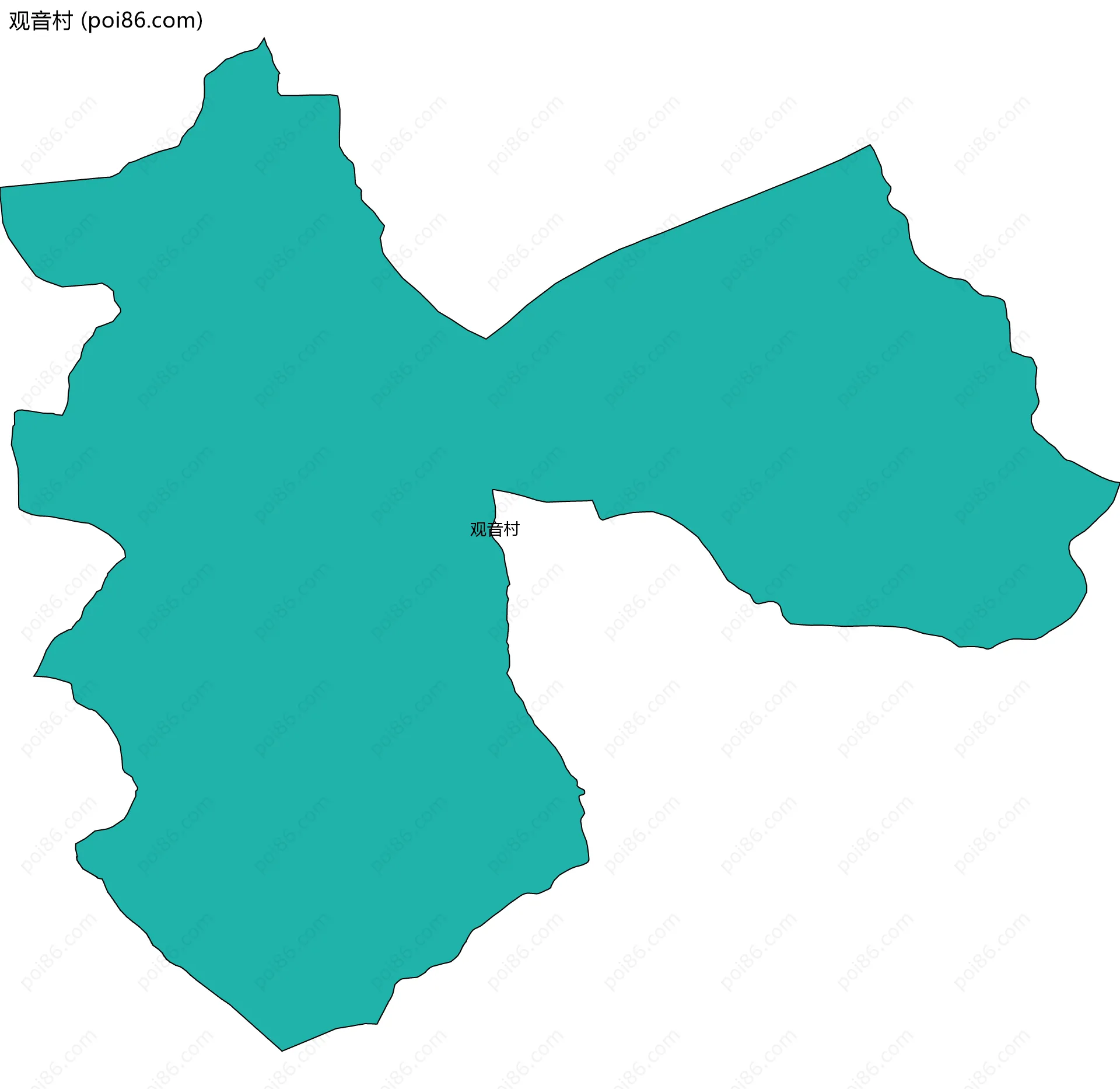 观音村边界地图