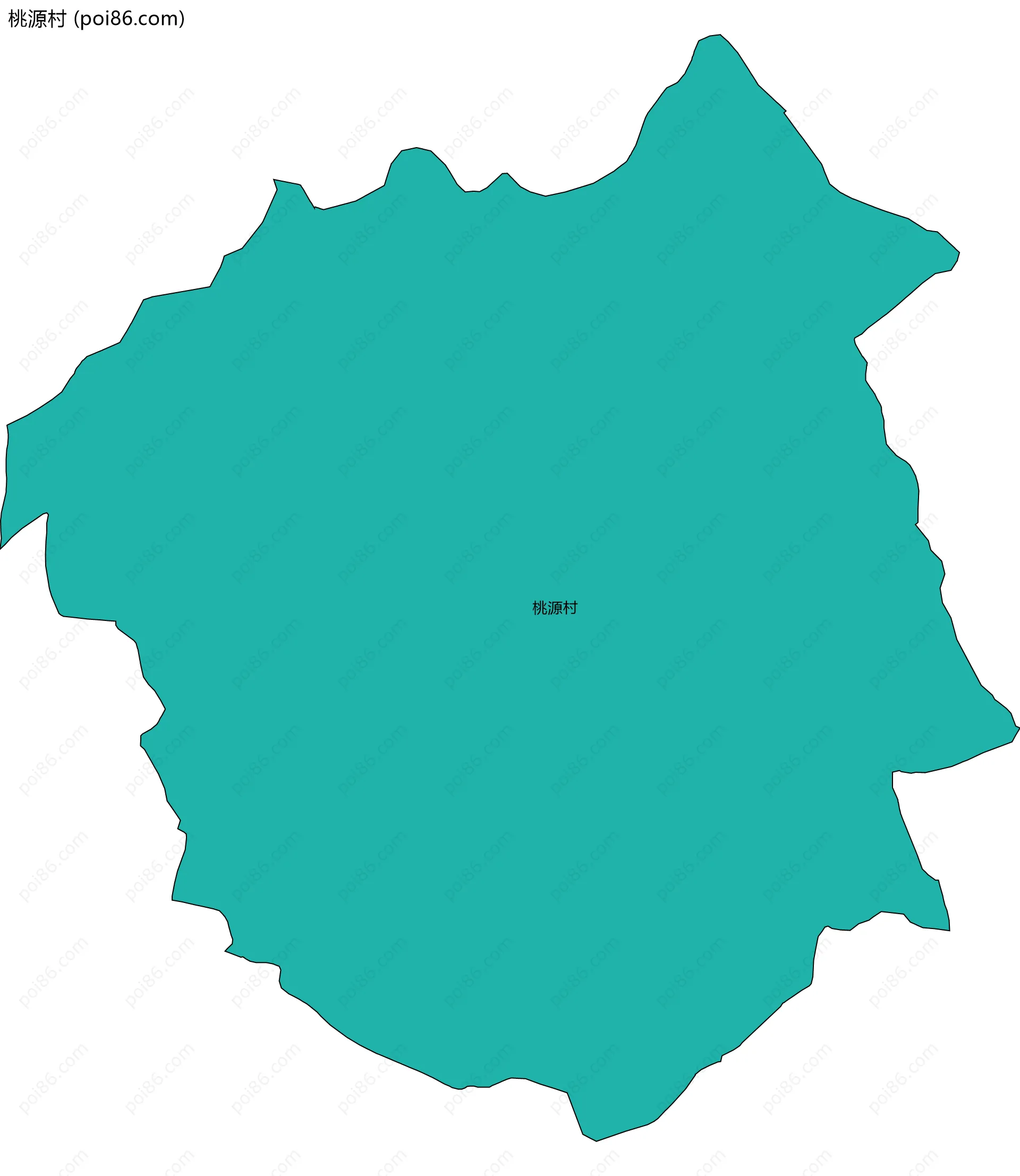 桃源村边界地图