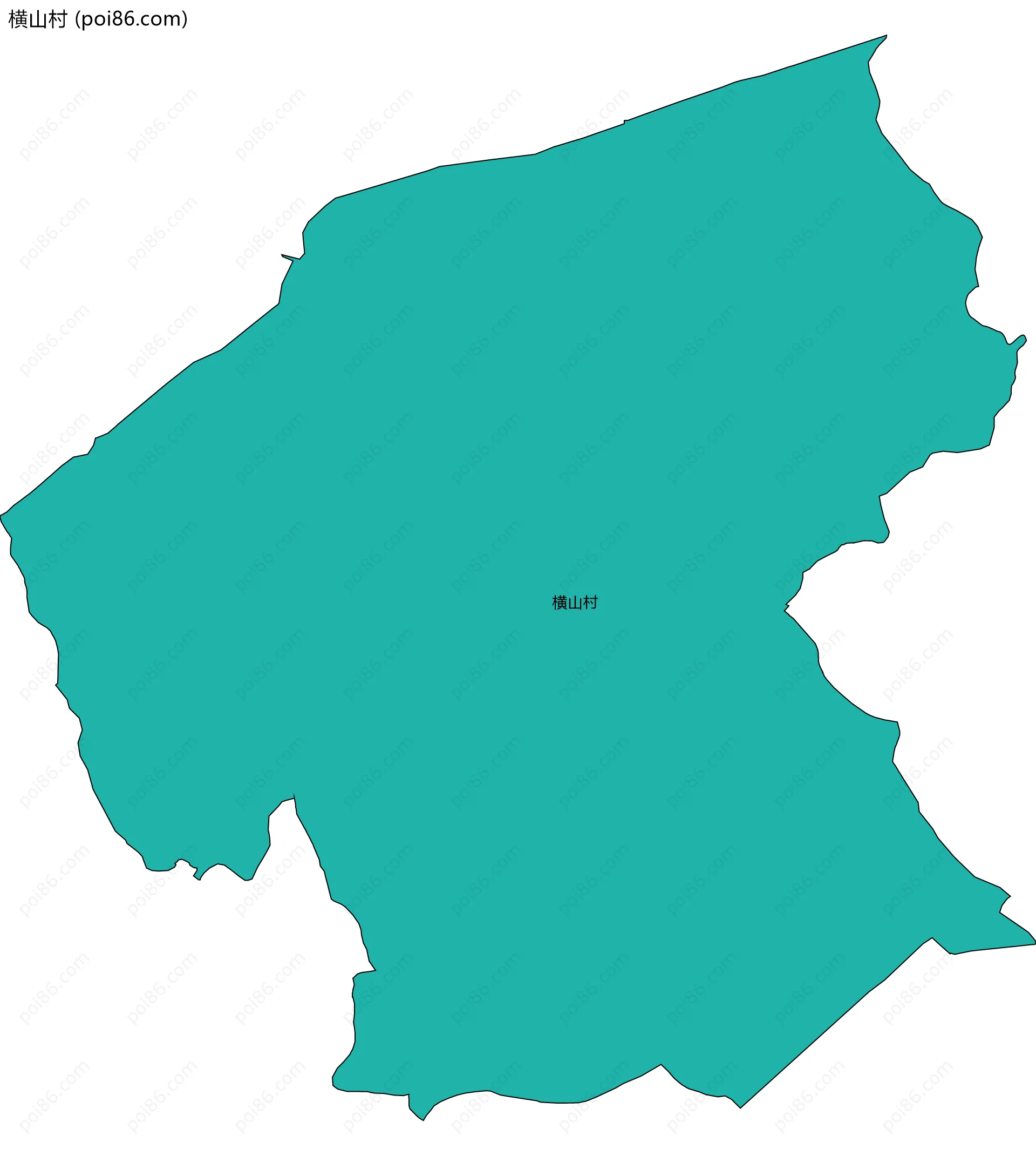 横山村边界地图