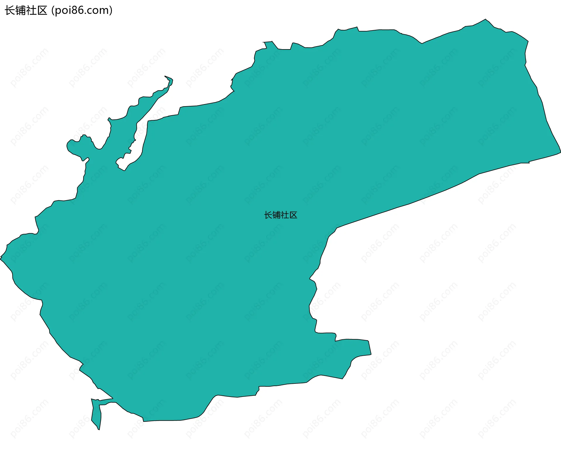 长铺社区边界地图