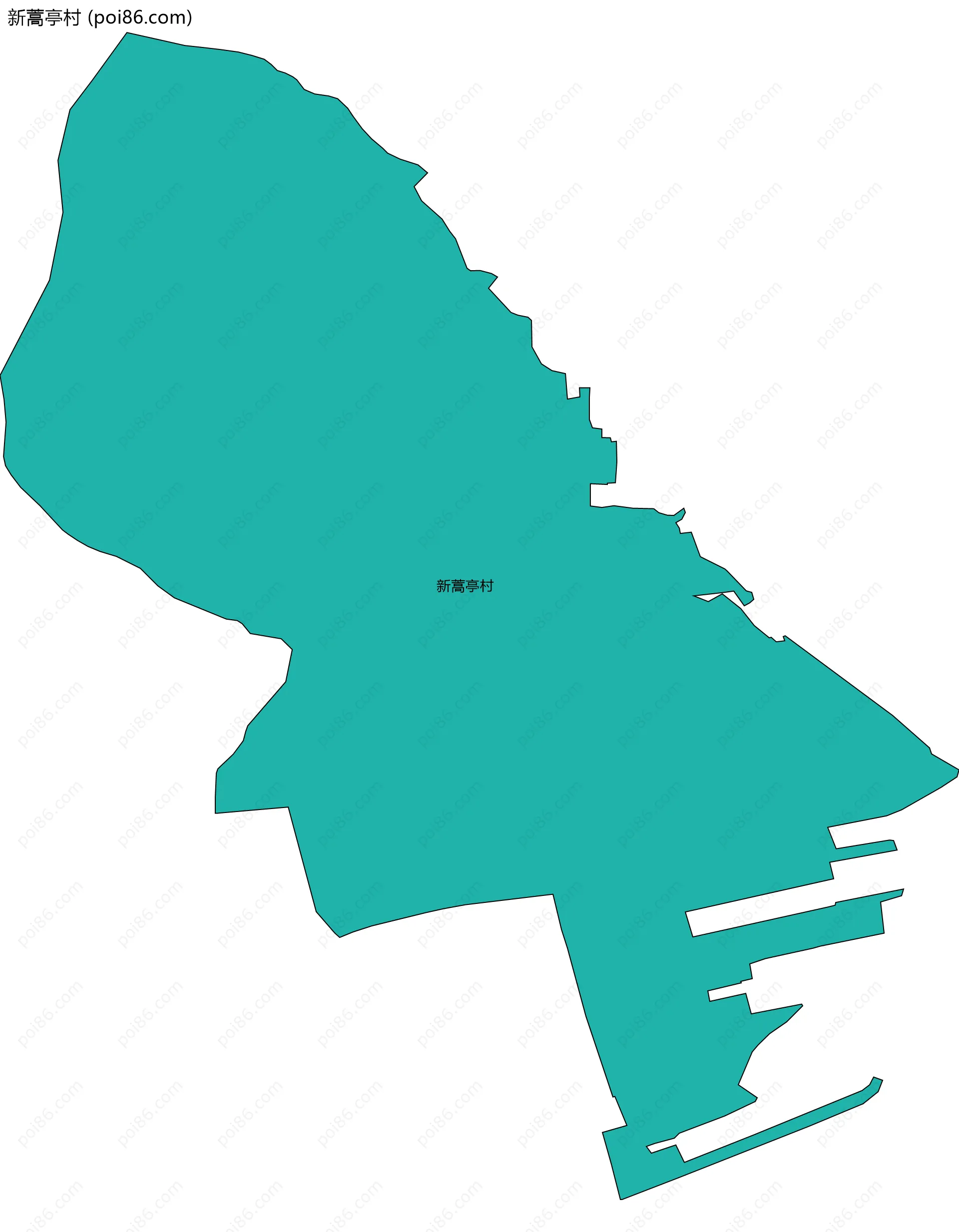 新蒿亭村边界地图