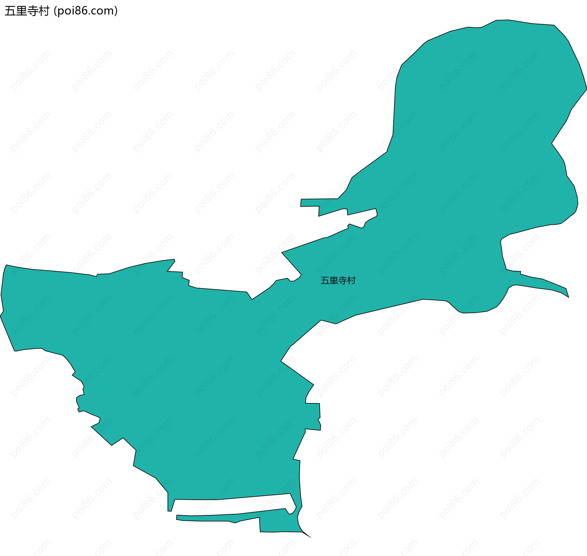 五里寺村边界地图