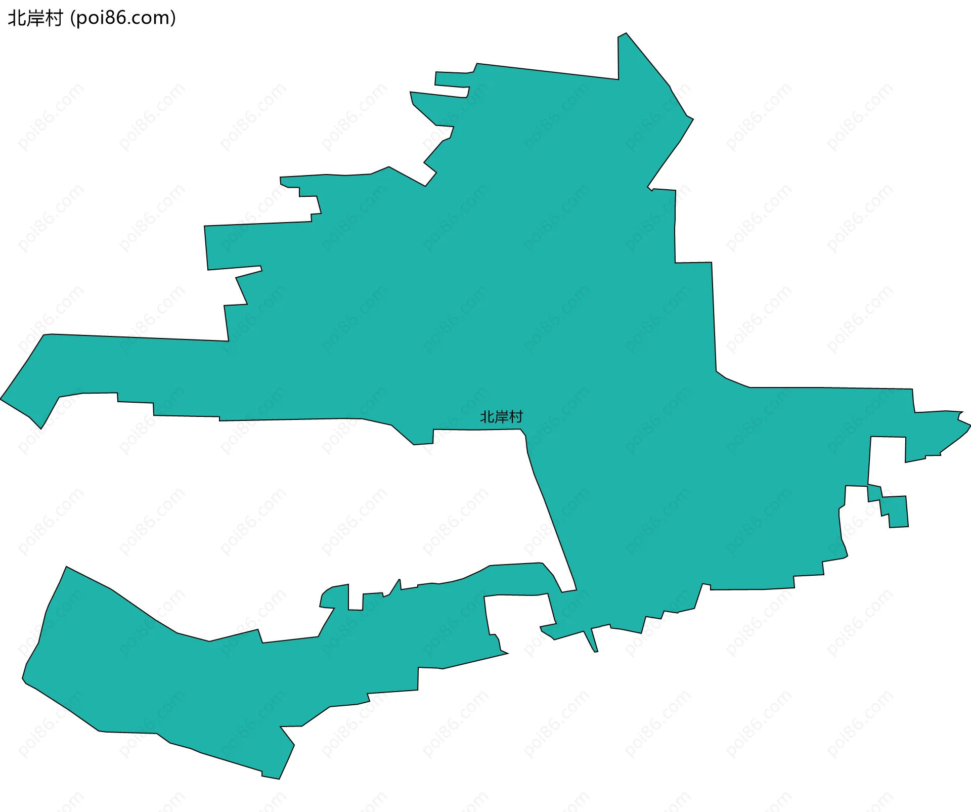 北岸村边界地图
