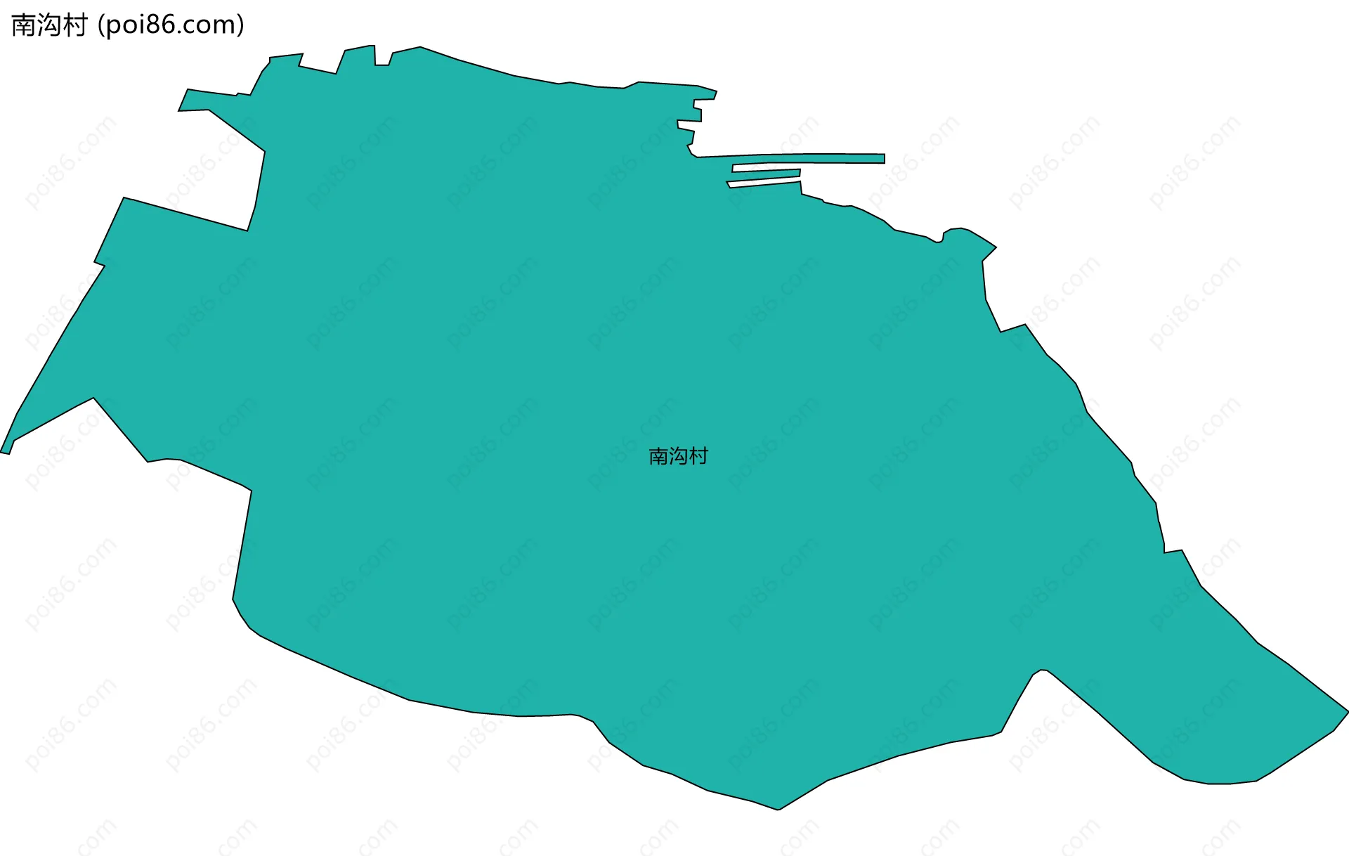 南沟村边界地图