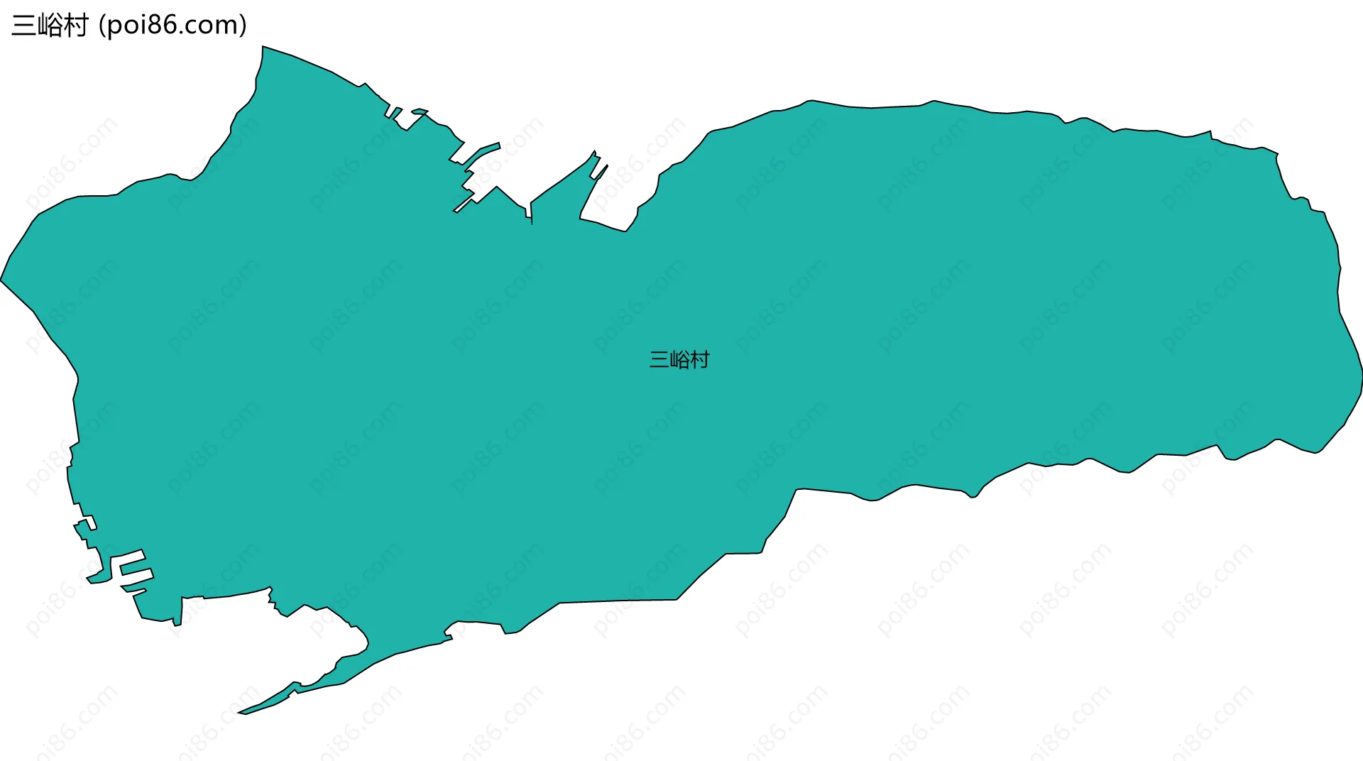 三峪村边界地图