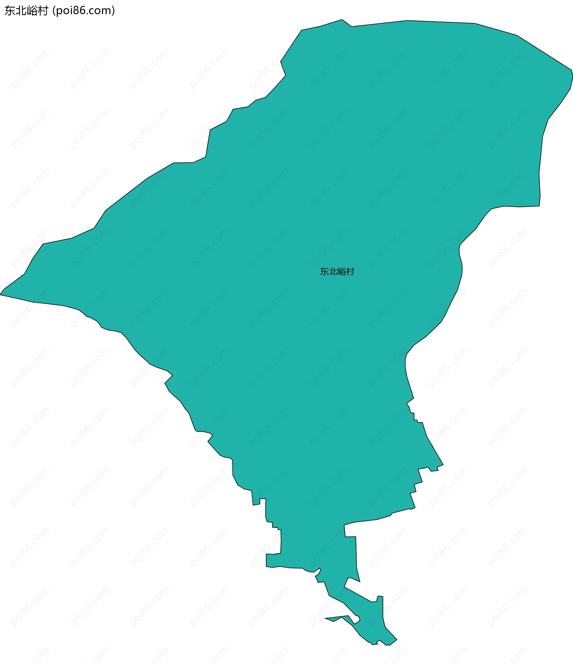 东北峪村边界地图