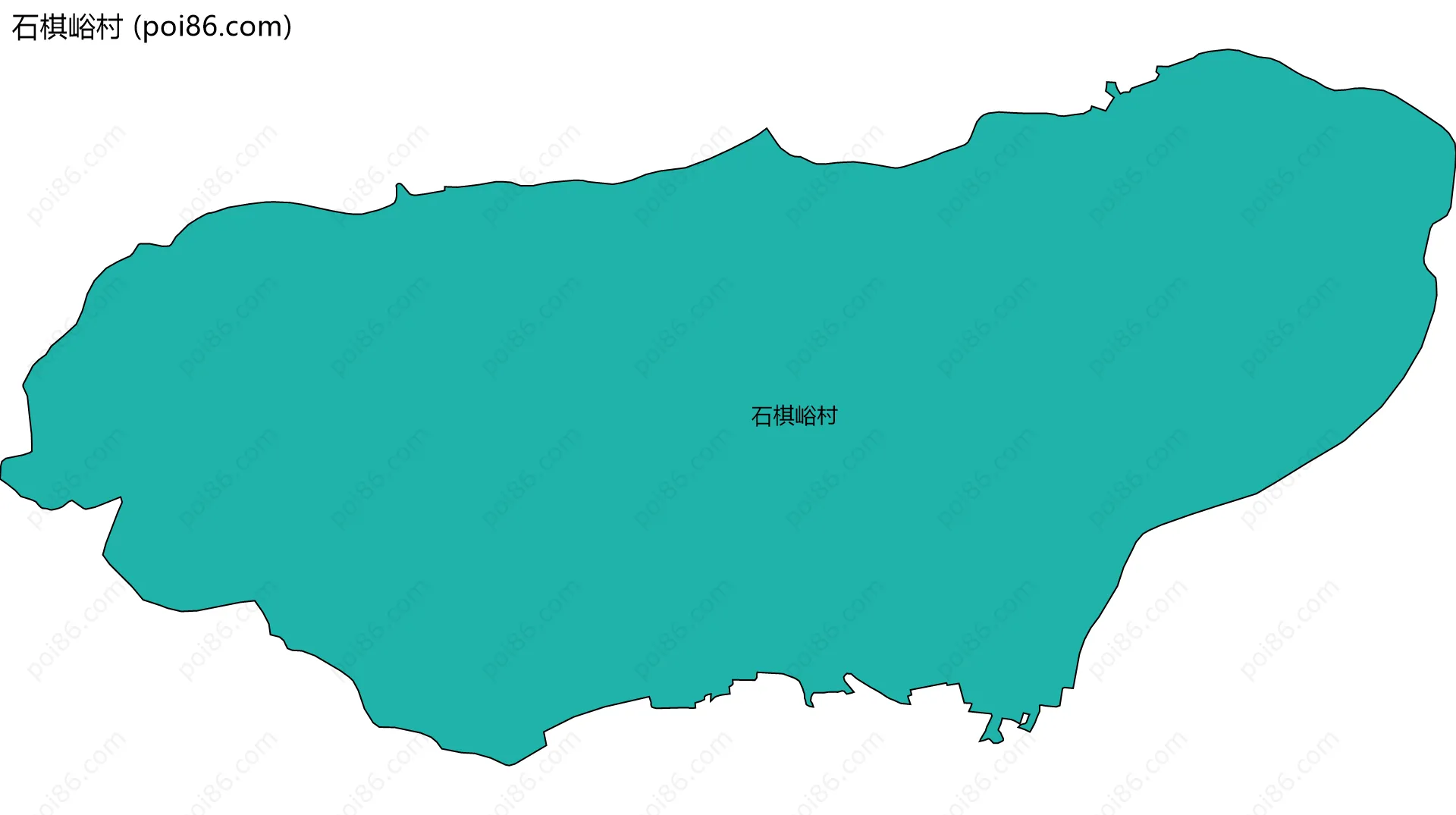 石棋峪村边界地图