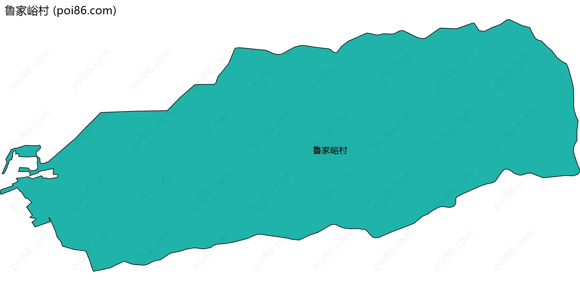 鲁家峪村边界地图