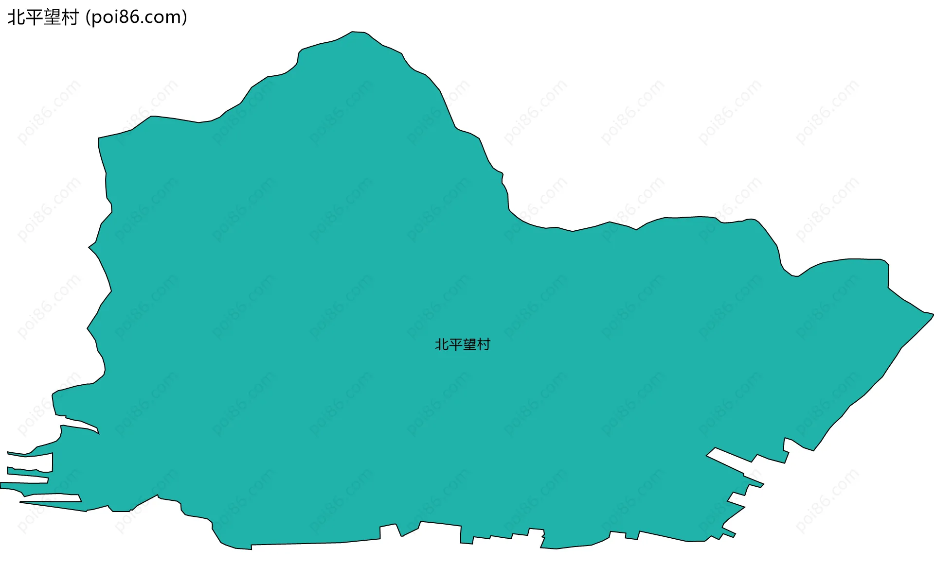 北平望村边界地图