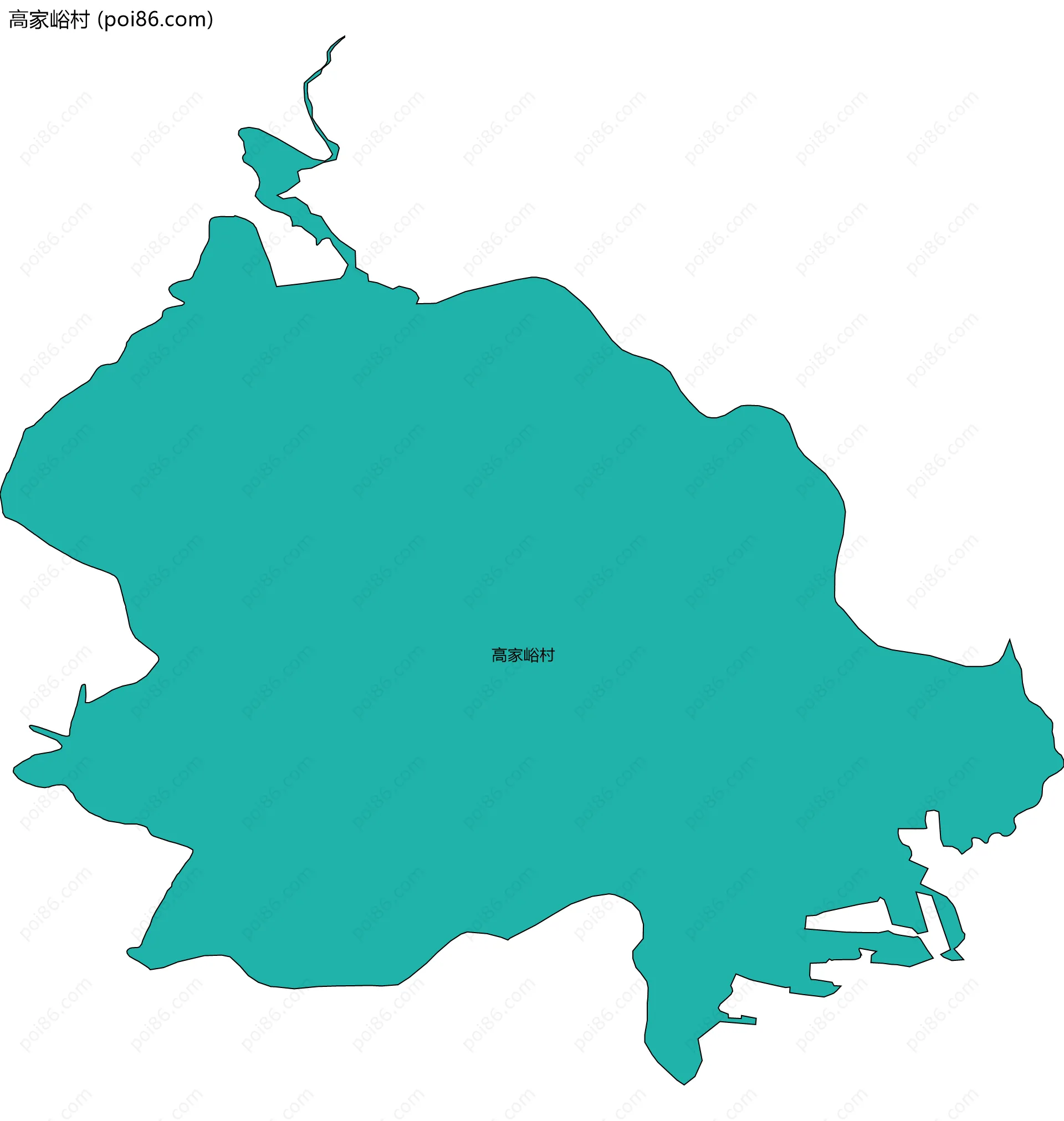 高家峪村边界地图