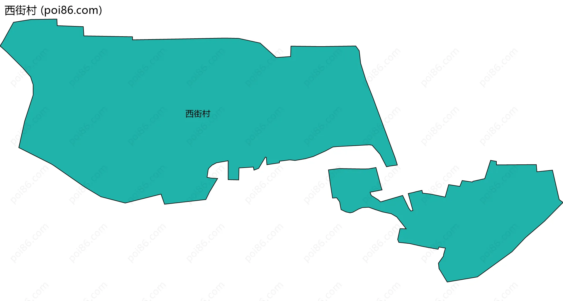 西街村边界地图