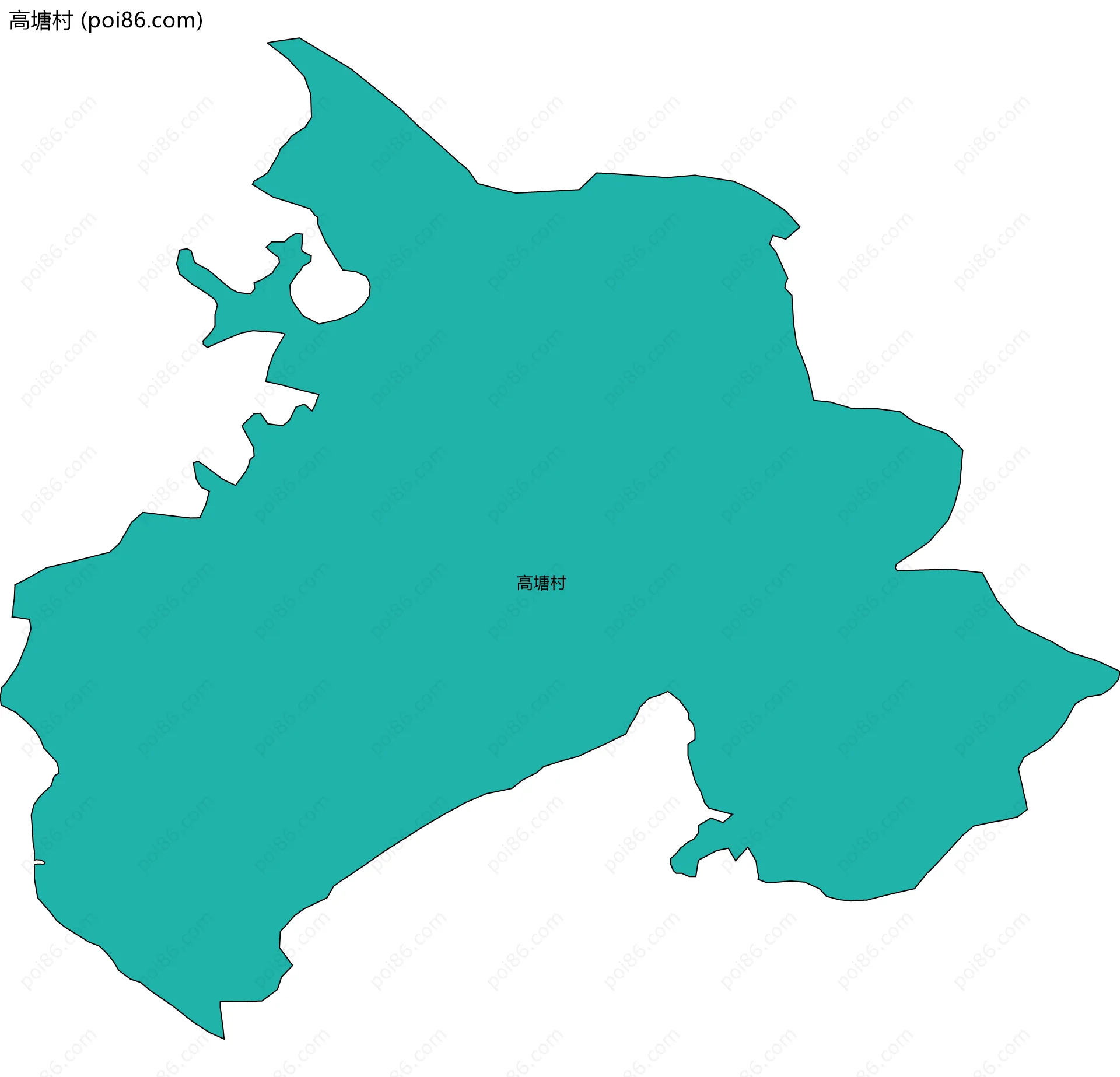 高塘村边界地图